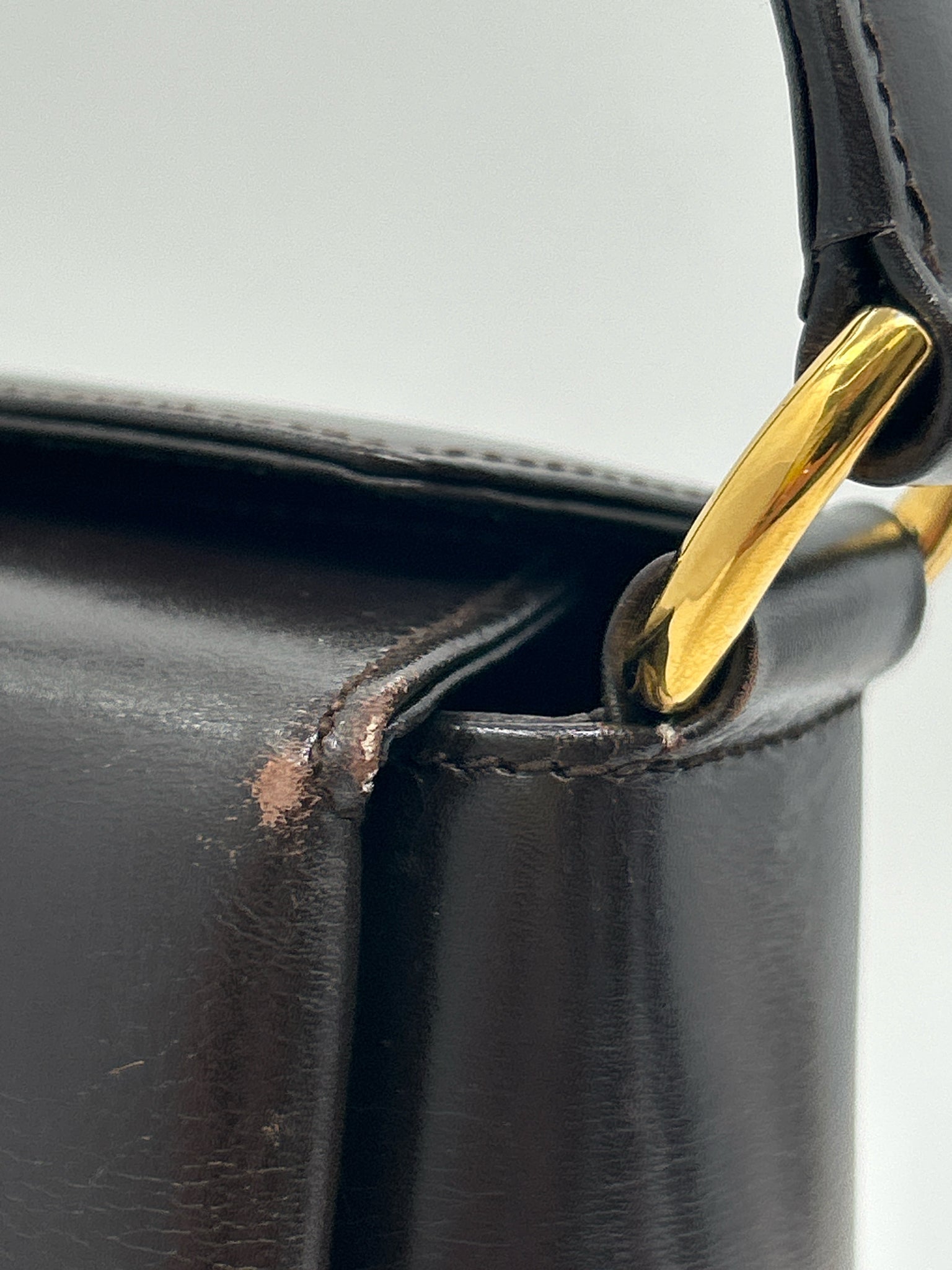 GUCCI Dark Brown Vintage Women Purse