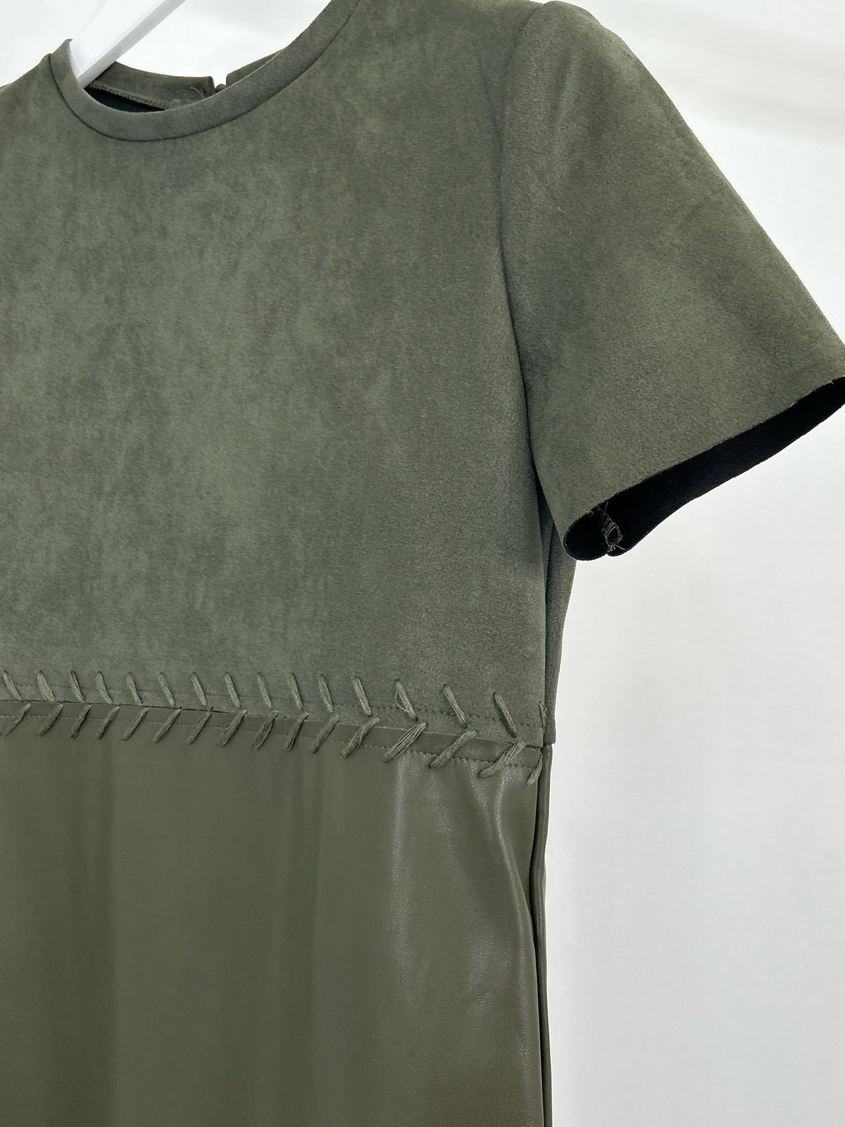 Miou Muse Size S Olive Green Women Dress NWT