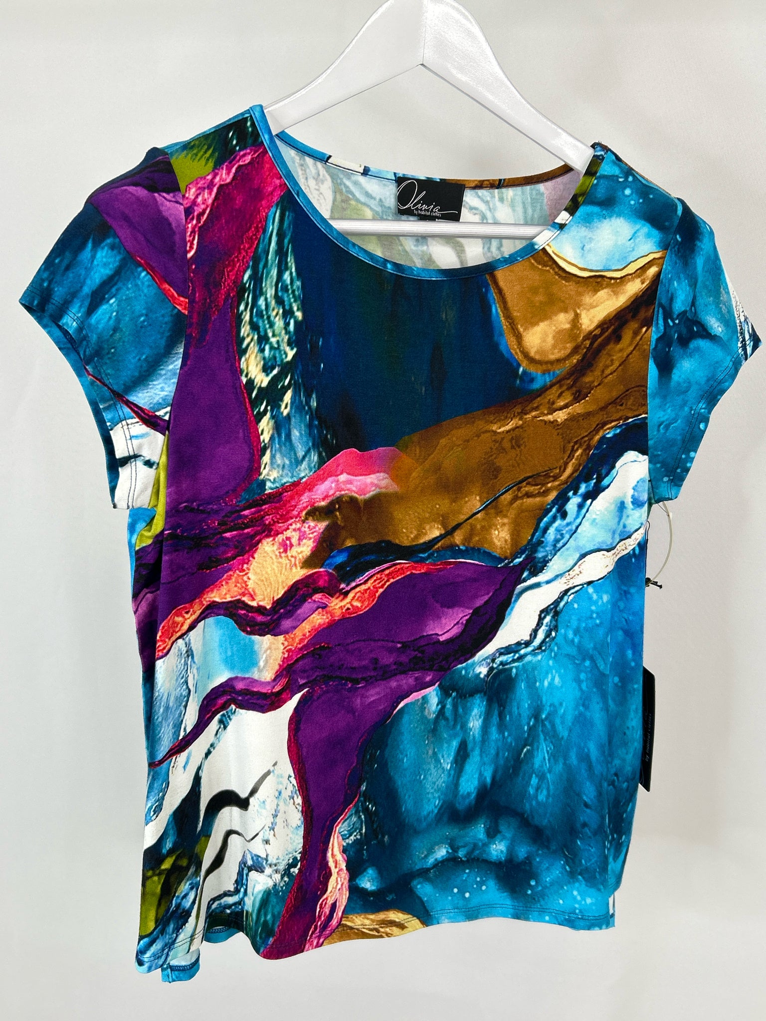 OLIVIA BY HABITAT CLOTHES Size S Blue and Purple Women Top