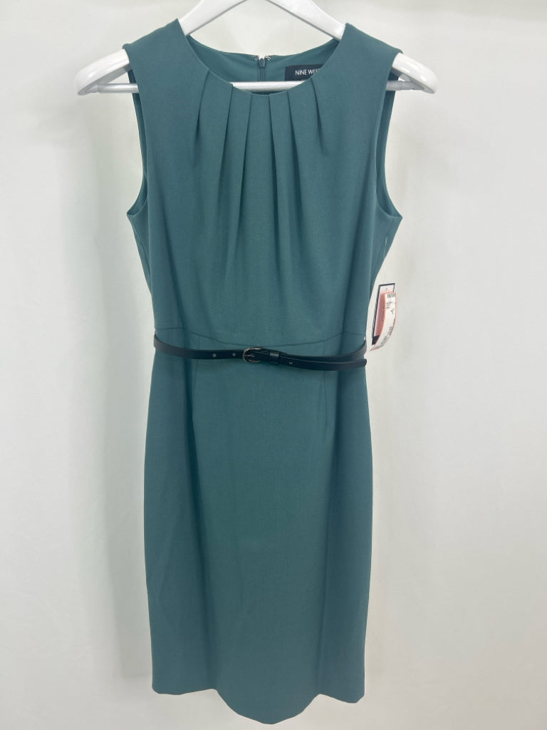 NINE WEST Women Size 2 Green Mont Saint-Michel Dress NWT