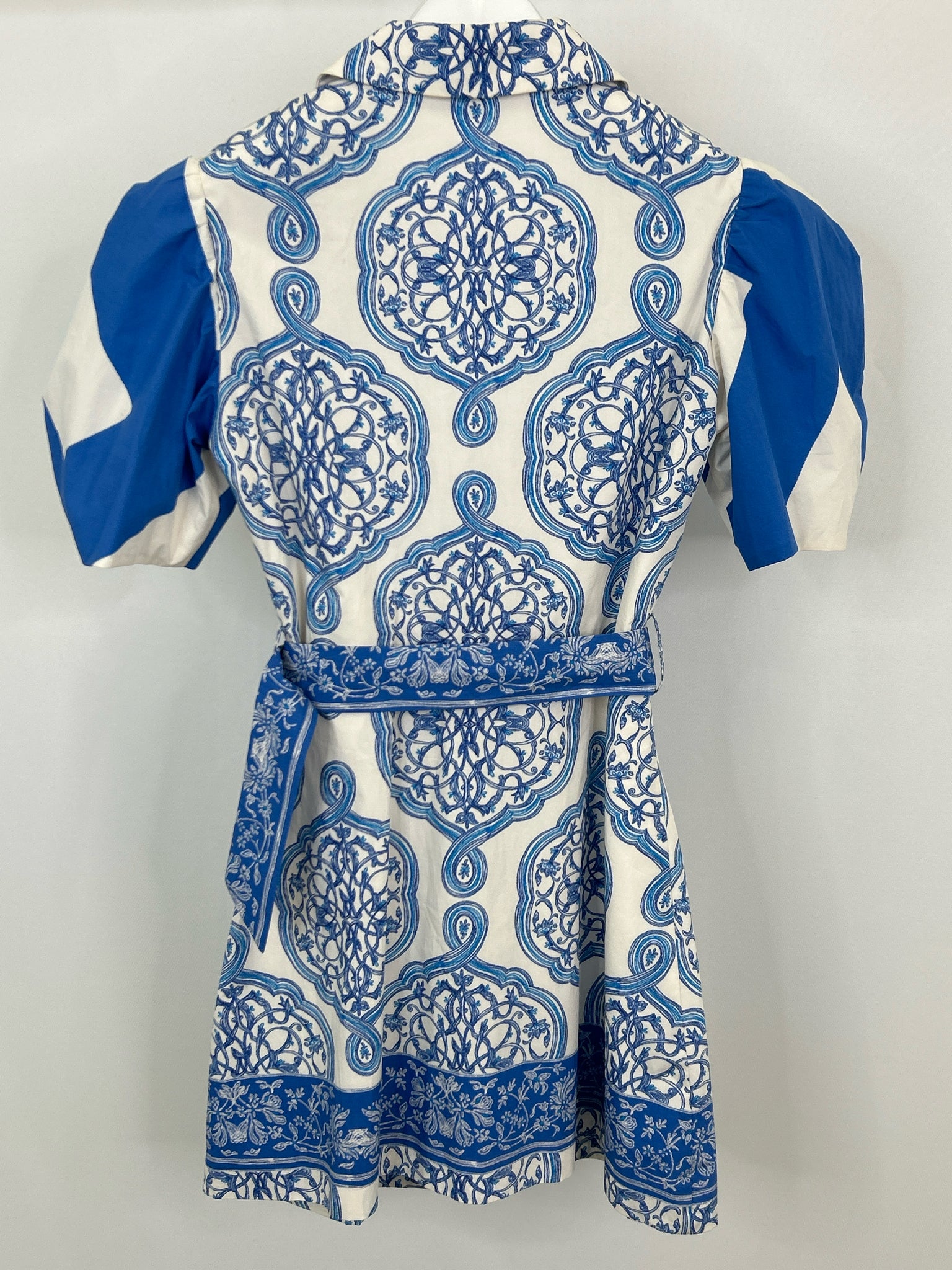 Aylaya Size S WHITE AND BLUE Women Dress