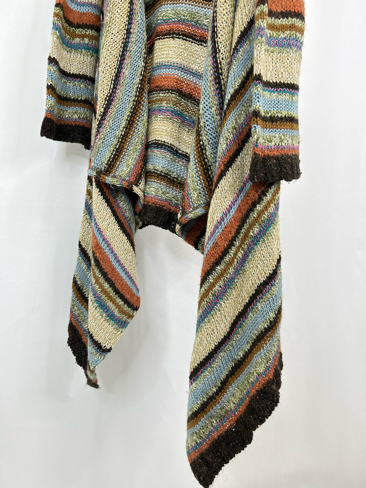 BOSTON PROPER Size XS/S Brown Stripes Women Cardigan