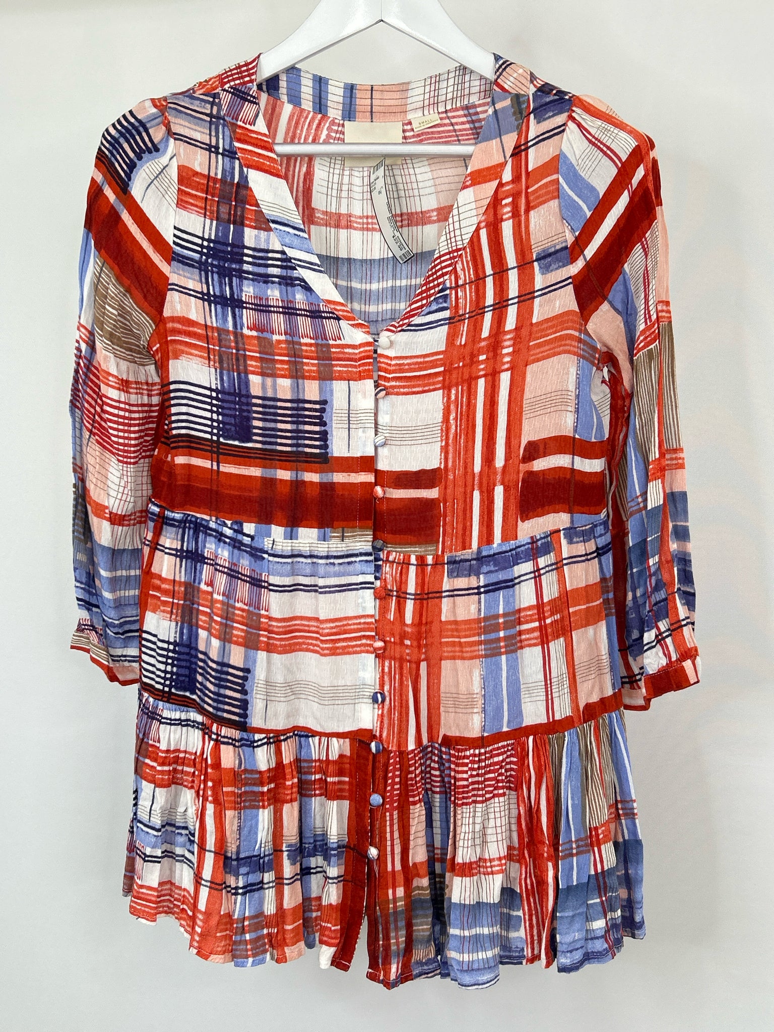 MAEVE Size S Red and Blue Women Top