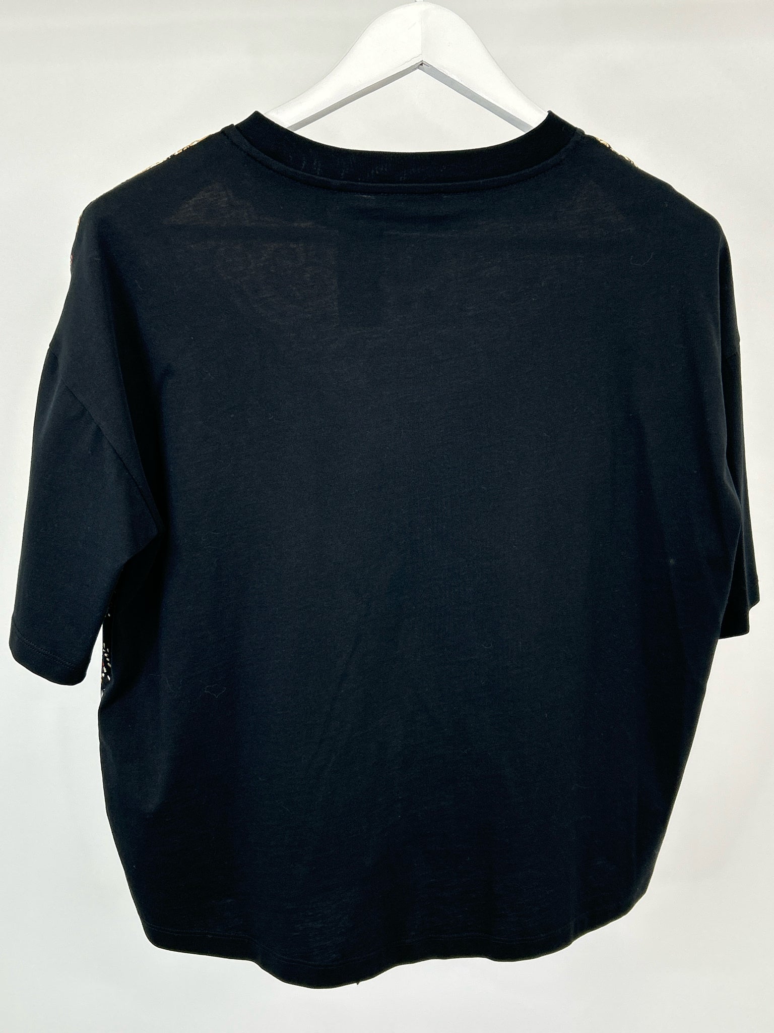 SANDRO PARIS Size M Black Print Women's Top