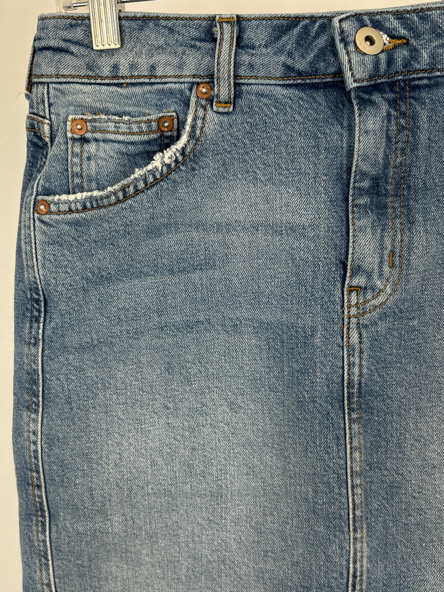 PILCRO AND THE LETTERPRESS Size 6 BLUE DENIM Women Skirt