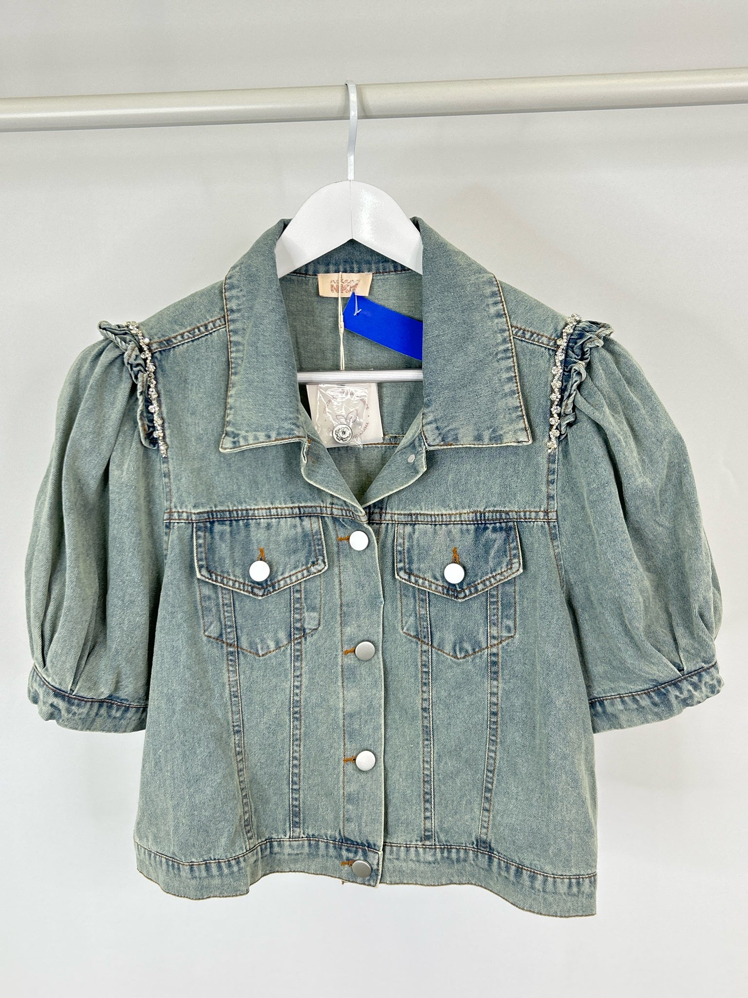 NEKANE NKN Size L Blue Denim Women Jacket NWT