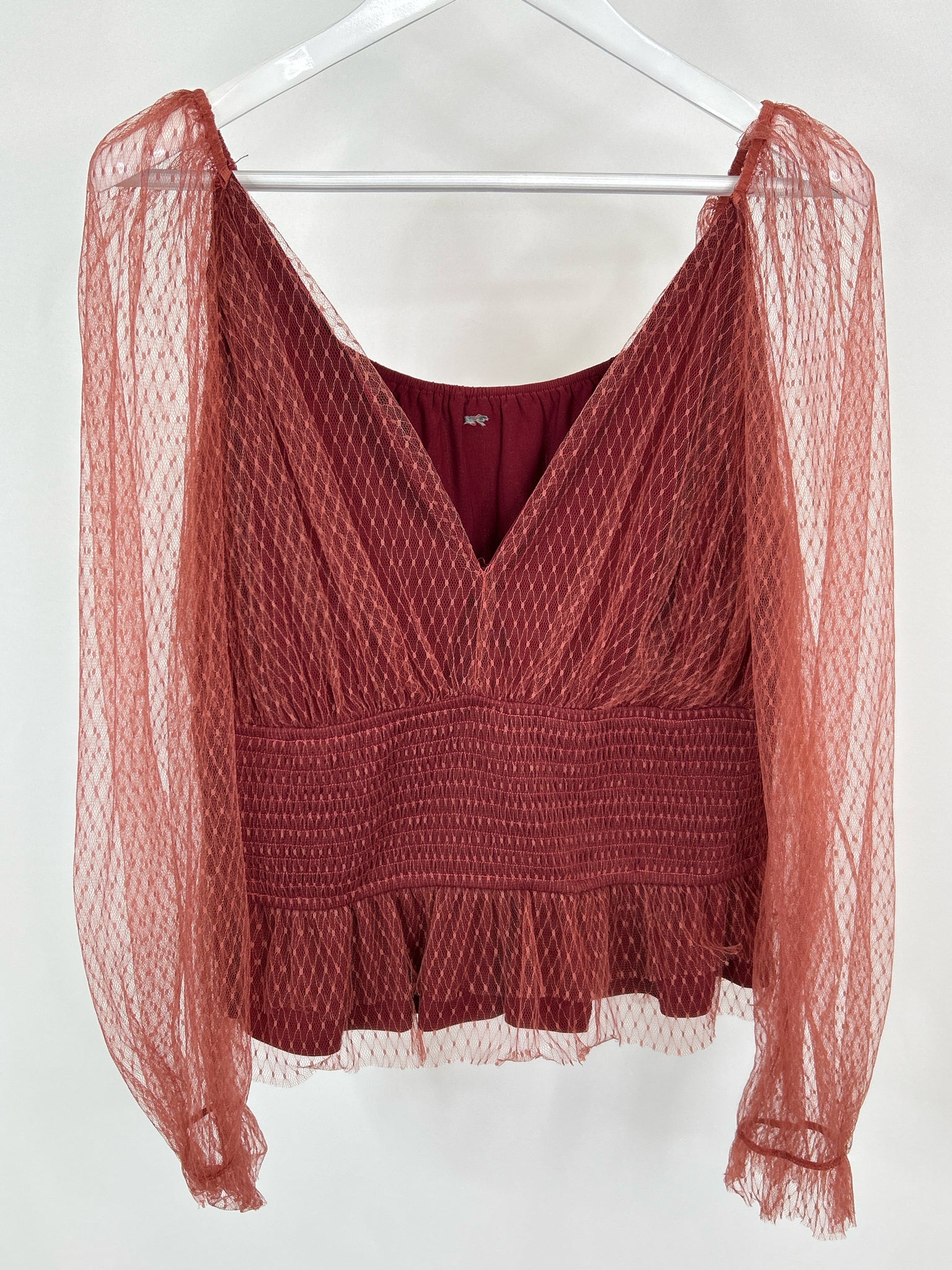 ANTHROPOLOGIE Size XL WINE Women Top NWT