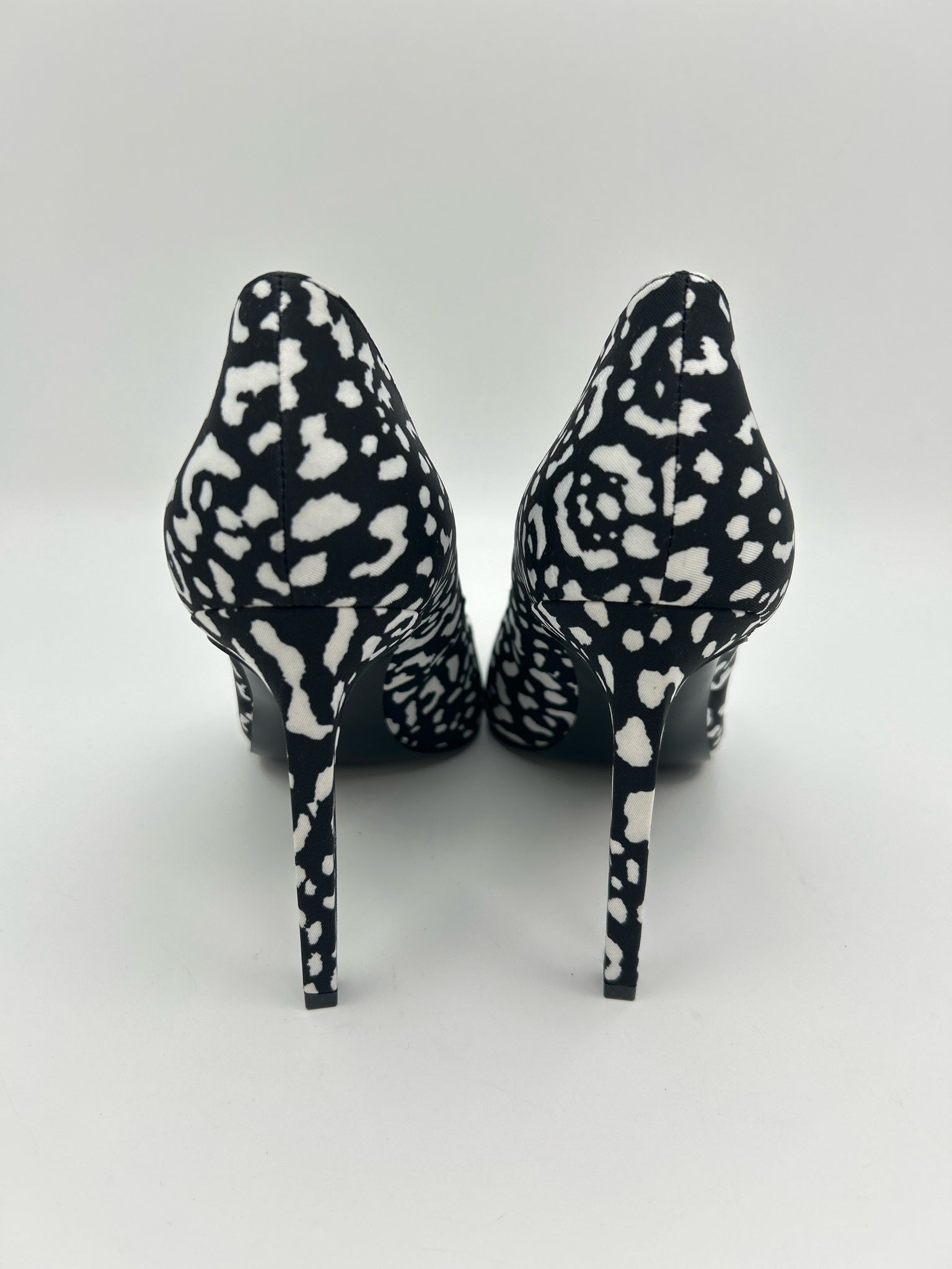 NINE WEST Size 11M Black & White Women Pumps