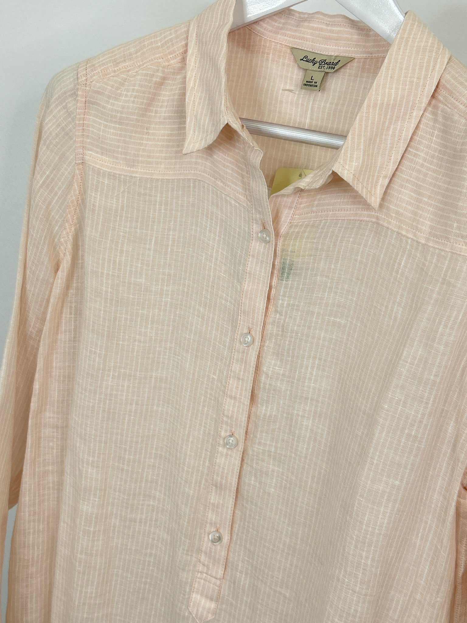 LUCKY BRAND Size L Orange Print Women Tunic NWT