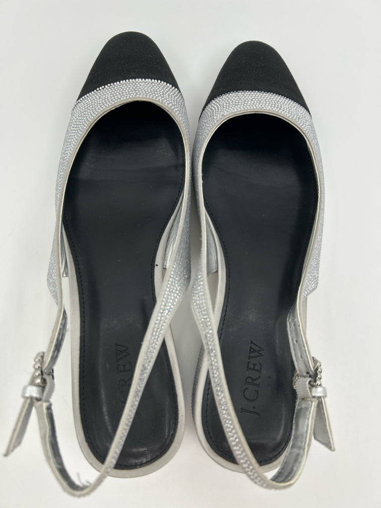 J CREW FACTORY Size 10 Rhinestone and Black Women's Pumps