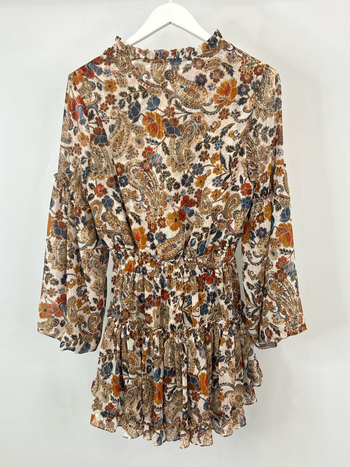 MISA Size S Orange Print Women Dress