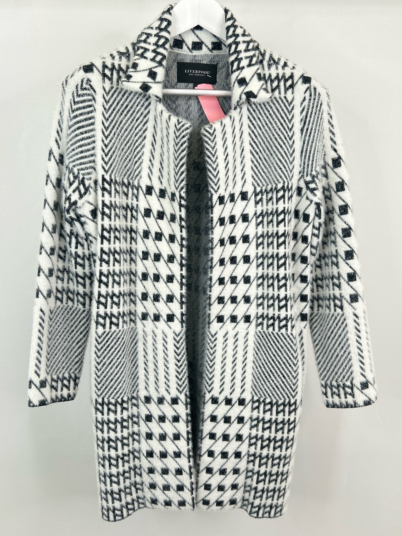 LIVERPOOL Size SP Black and White Women Cardigan