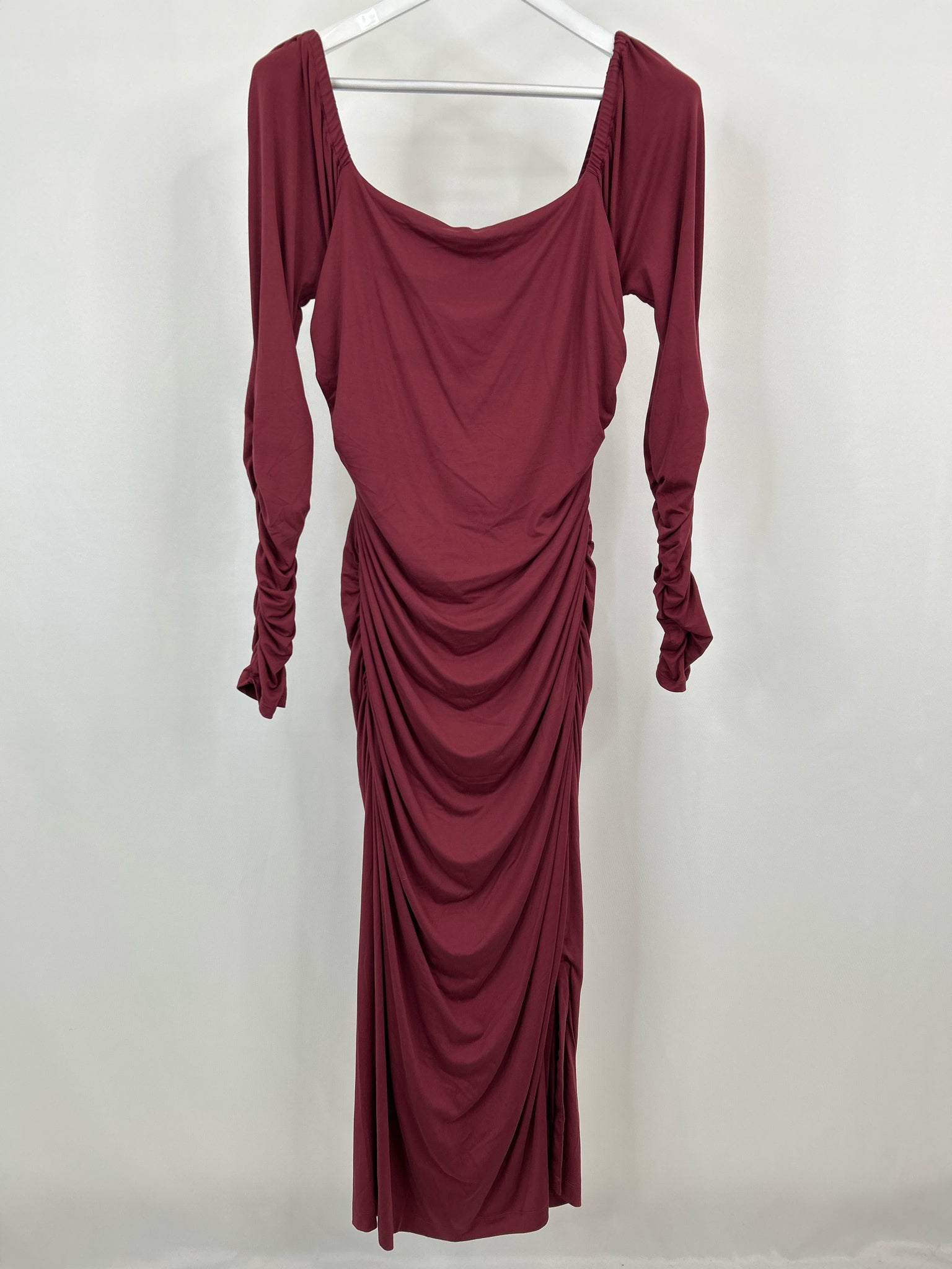 ANTHROPOLOGIE Size L Wine Bordeaux Women Dress NWT