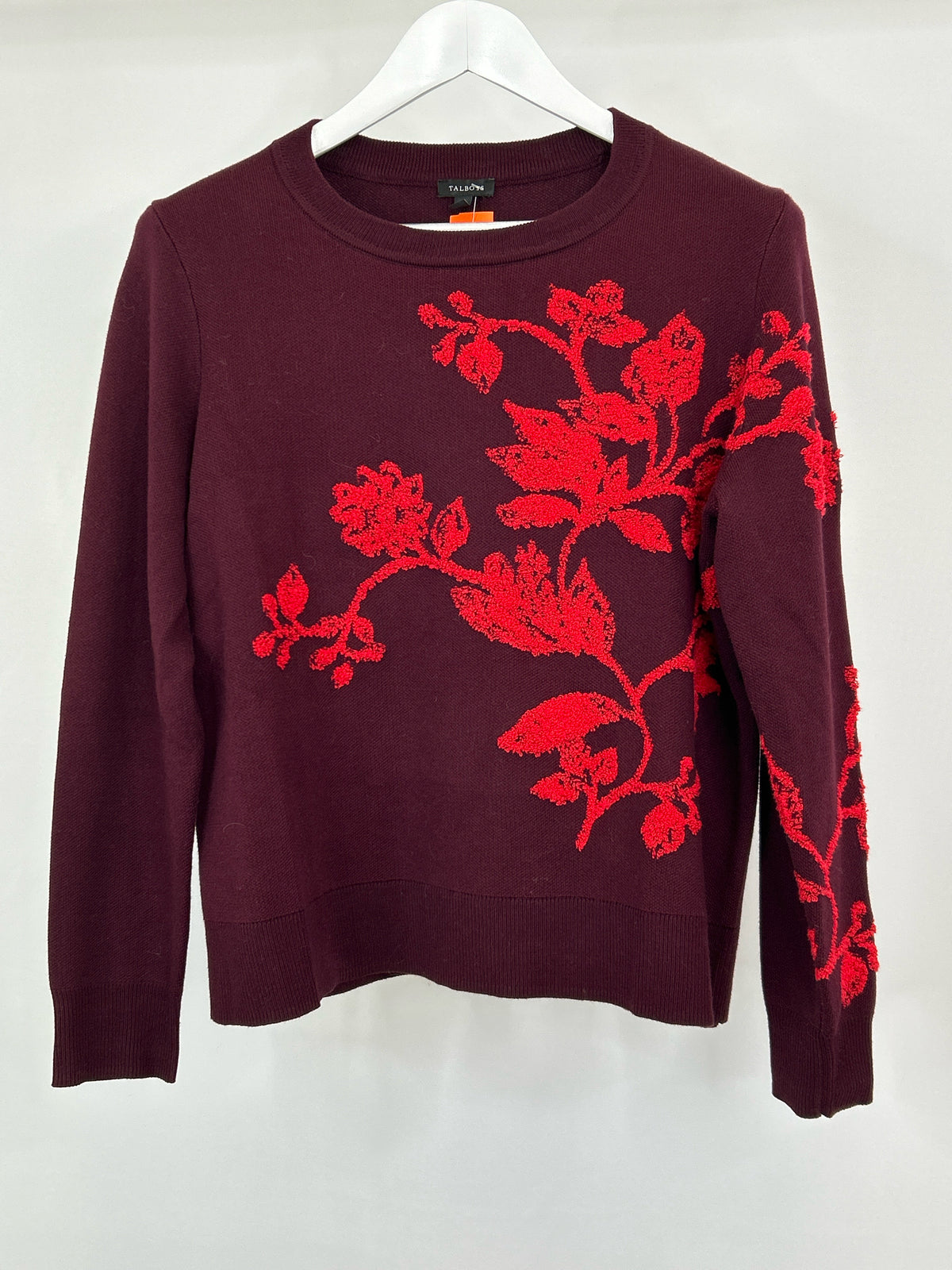 TALBOTS Size L Burgundy Women Sweater