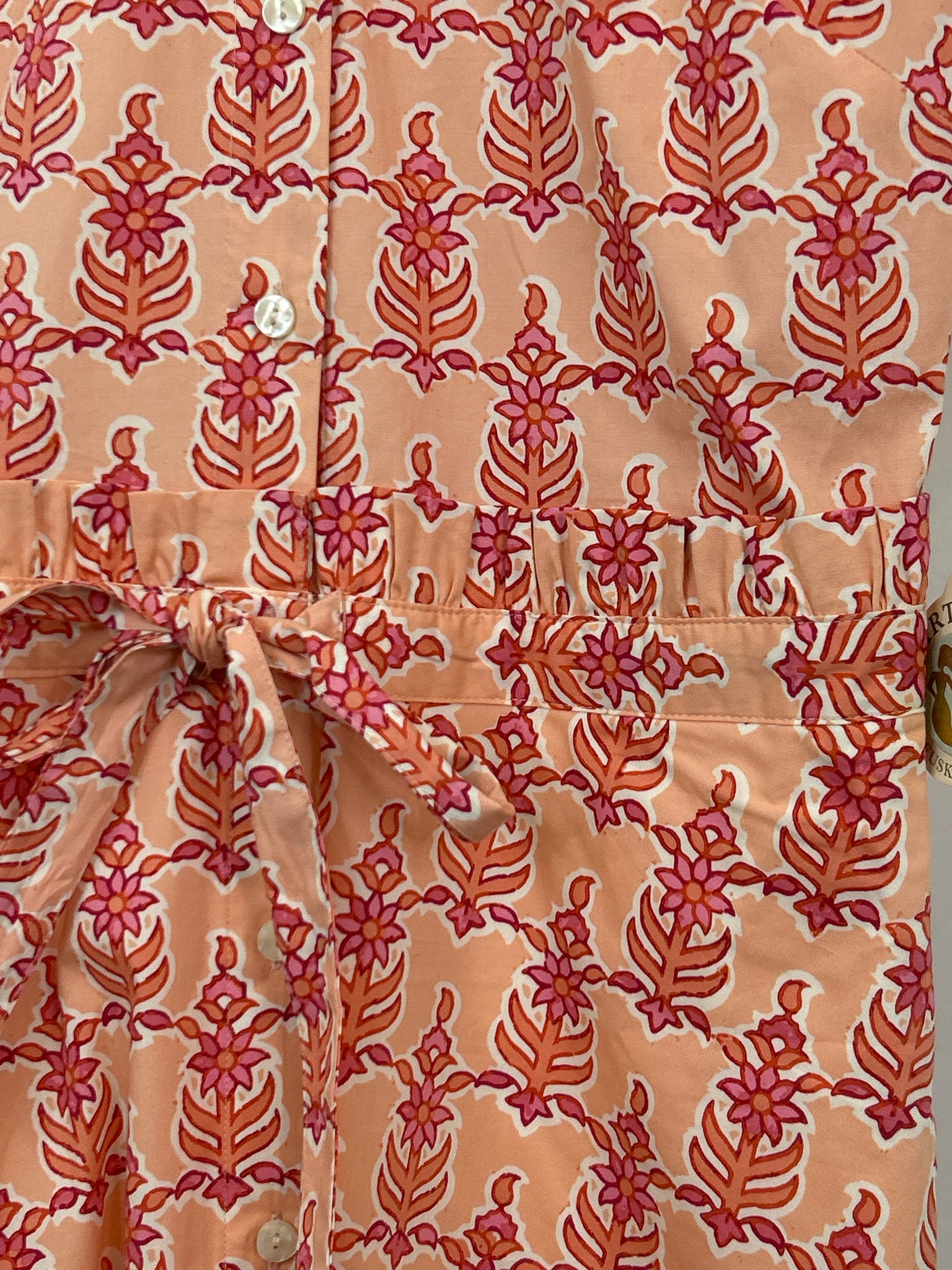 SPARTINA 449 Size XS Peach Print Women Dress NWT