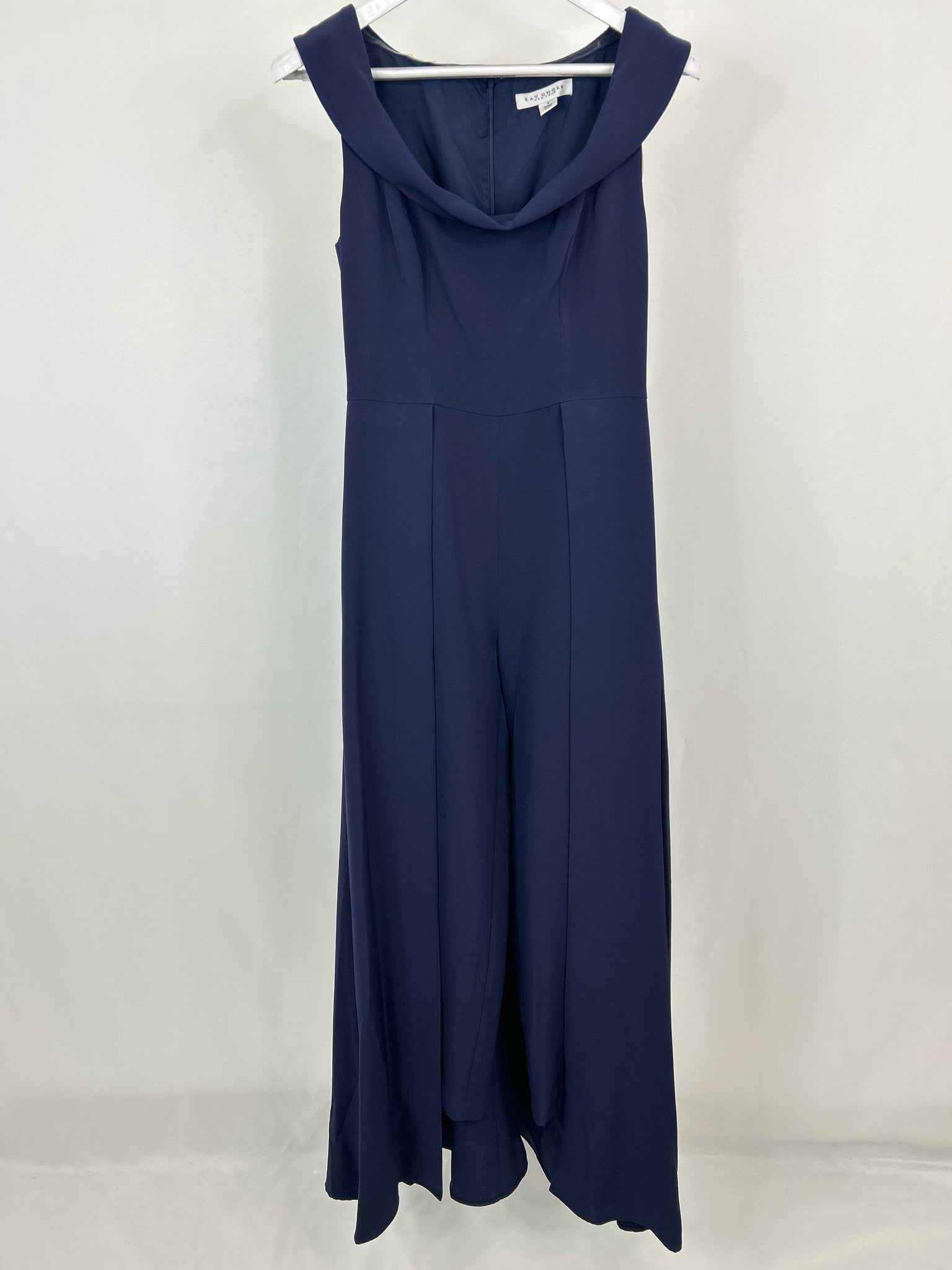 KAY UNGER Size 4 Navy Women Jumpsuit NWT