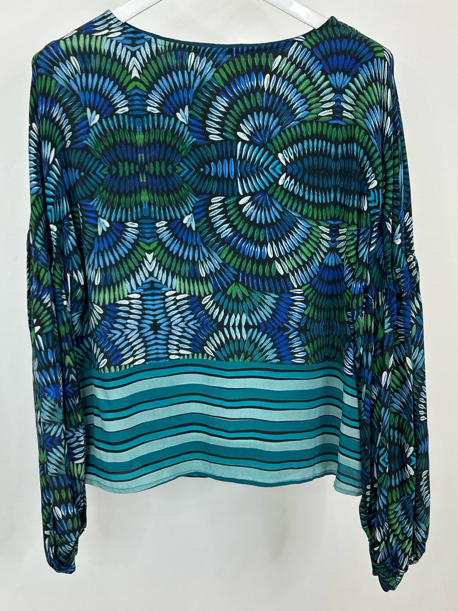BLANK LONDON Size M Blue Print Women Top