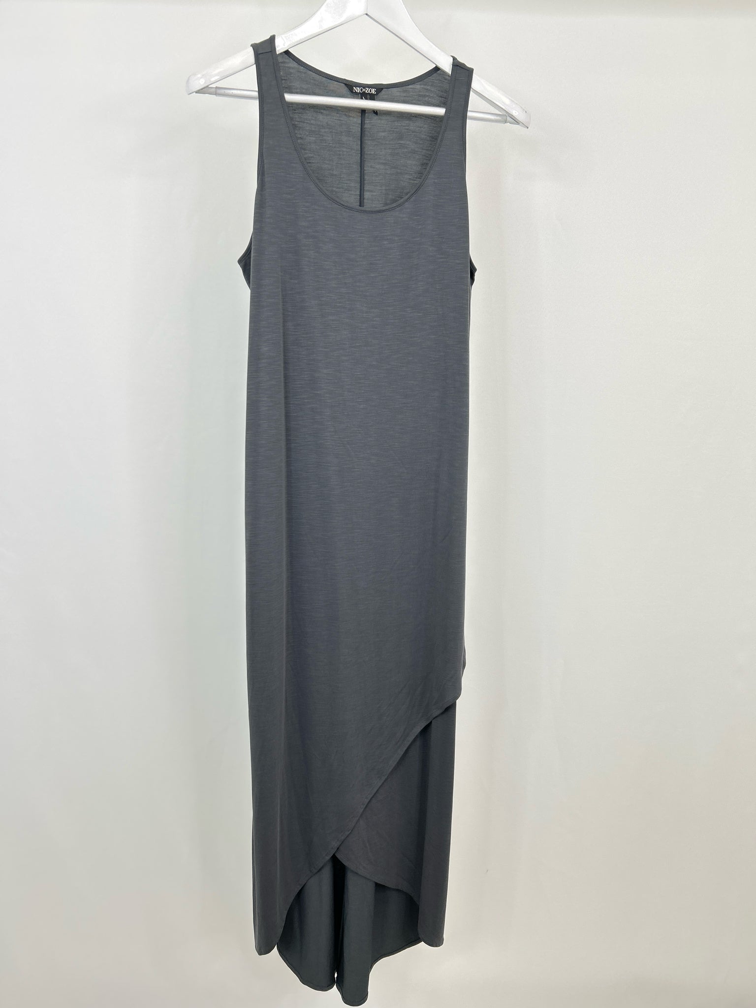 NIC + ZOE Size L Gray Women Dress
