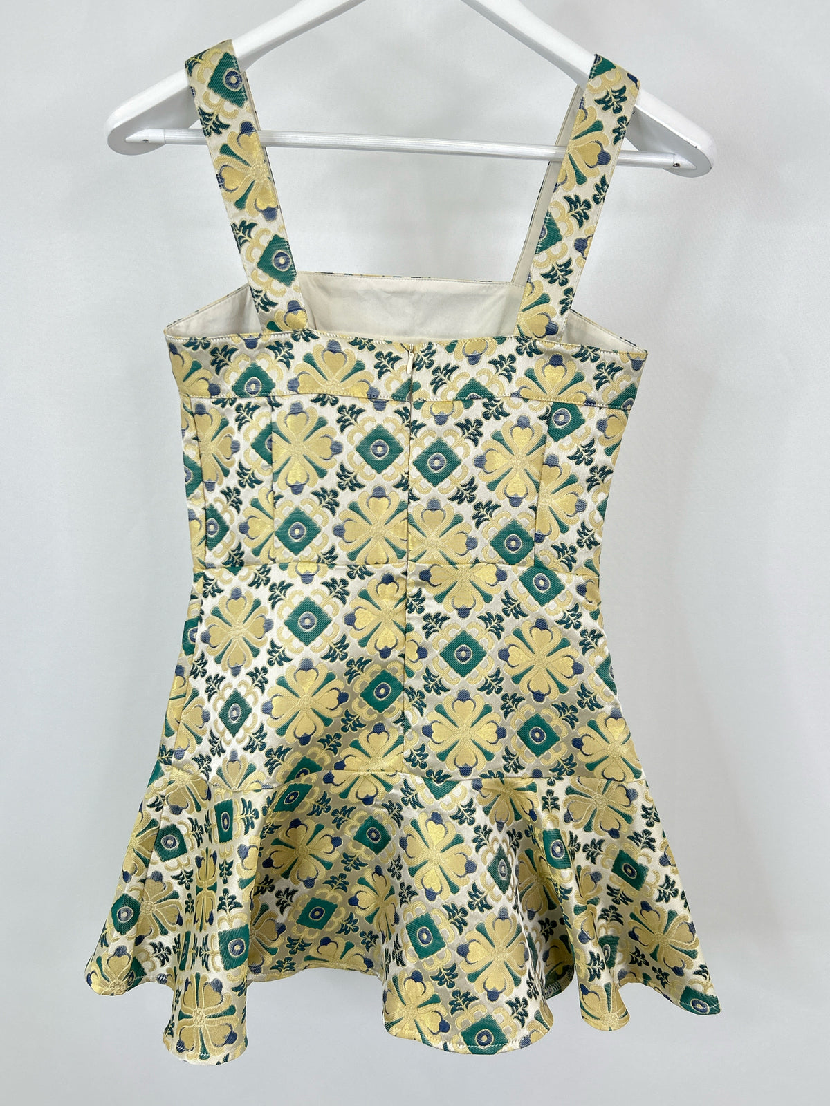 Sincerely Ours Size XS GOLD AND GREEN Women Dress