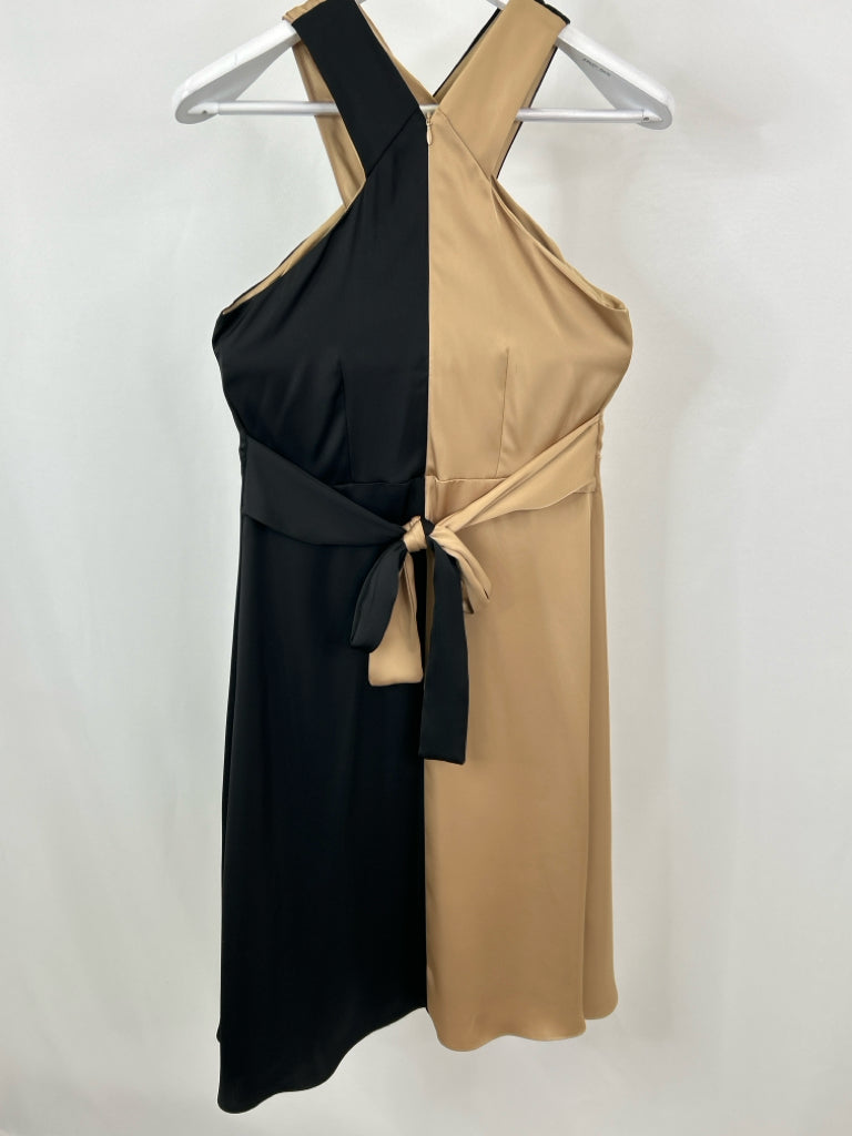 ANN TAYLOR Size 4P BLACK AND TAN Dress