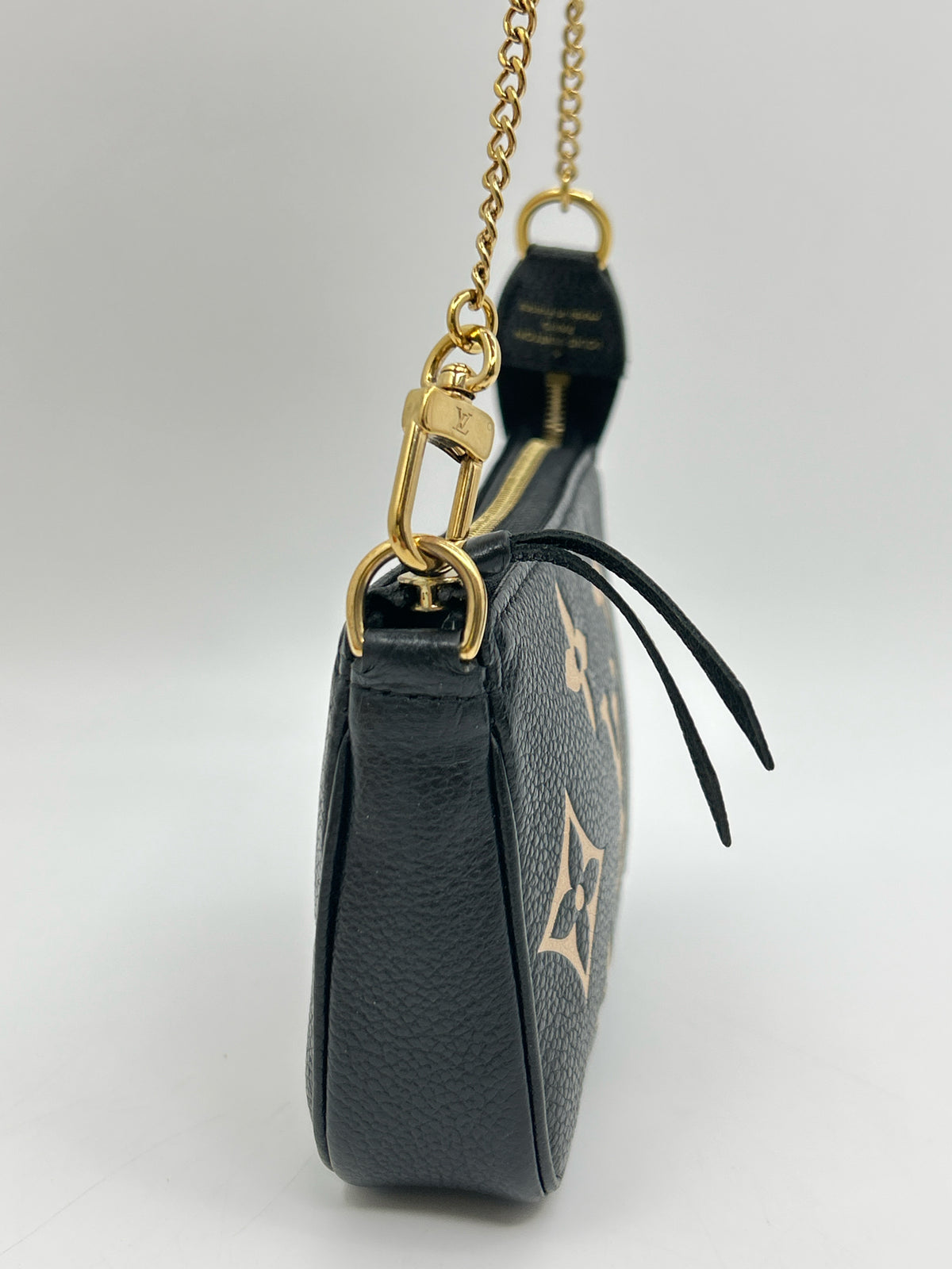 LOUIS VUITTON Black and Cream Women Mini Purse