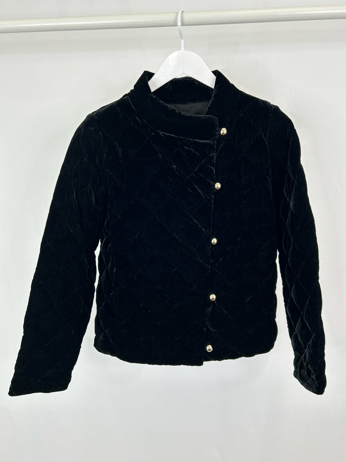TALBOTS Size 10 Black Velvet Women Jacket
