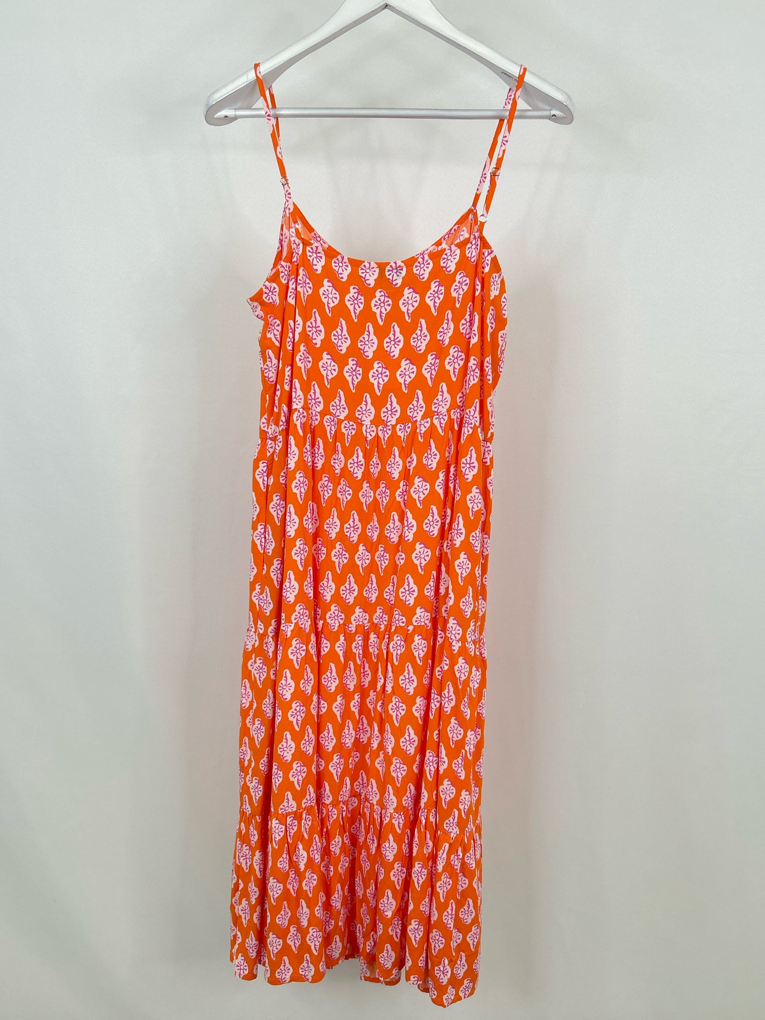 J. CREW Size 12 Orange Print Women Dress NWT