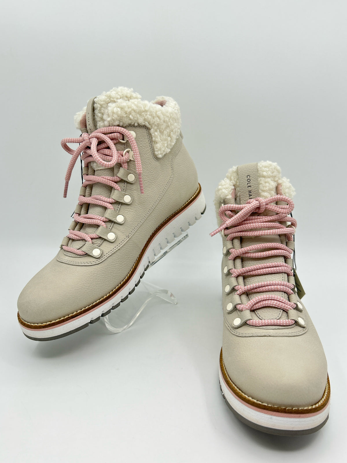 COLE HAAN NWT Size 10.5B Grey and white Women Boots