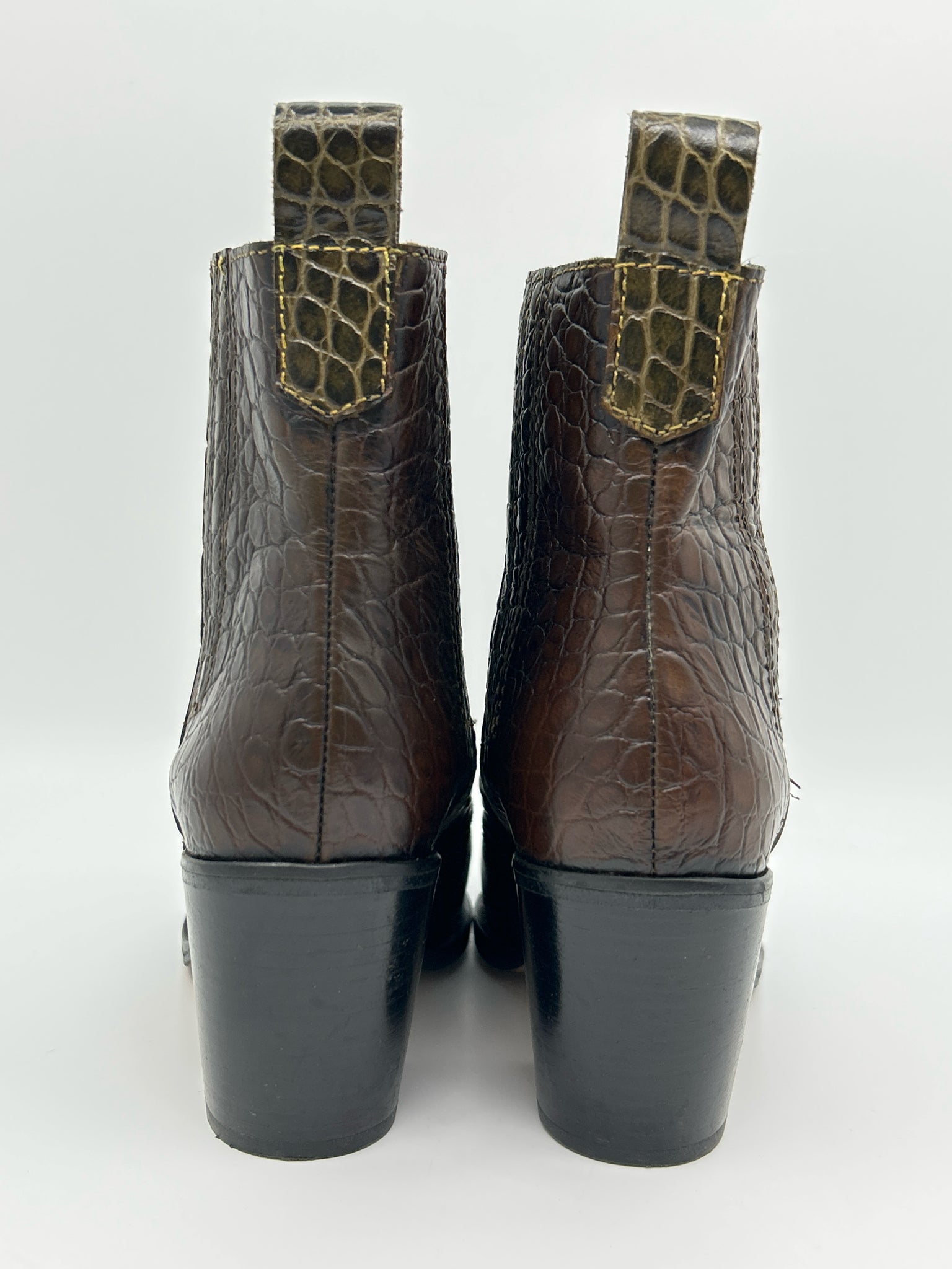 GANNI Size 38/8 Brown Women Booties
