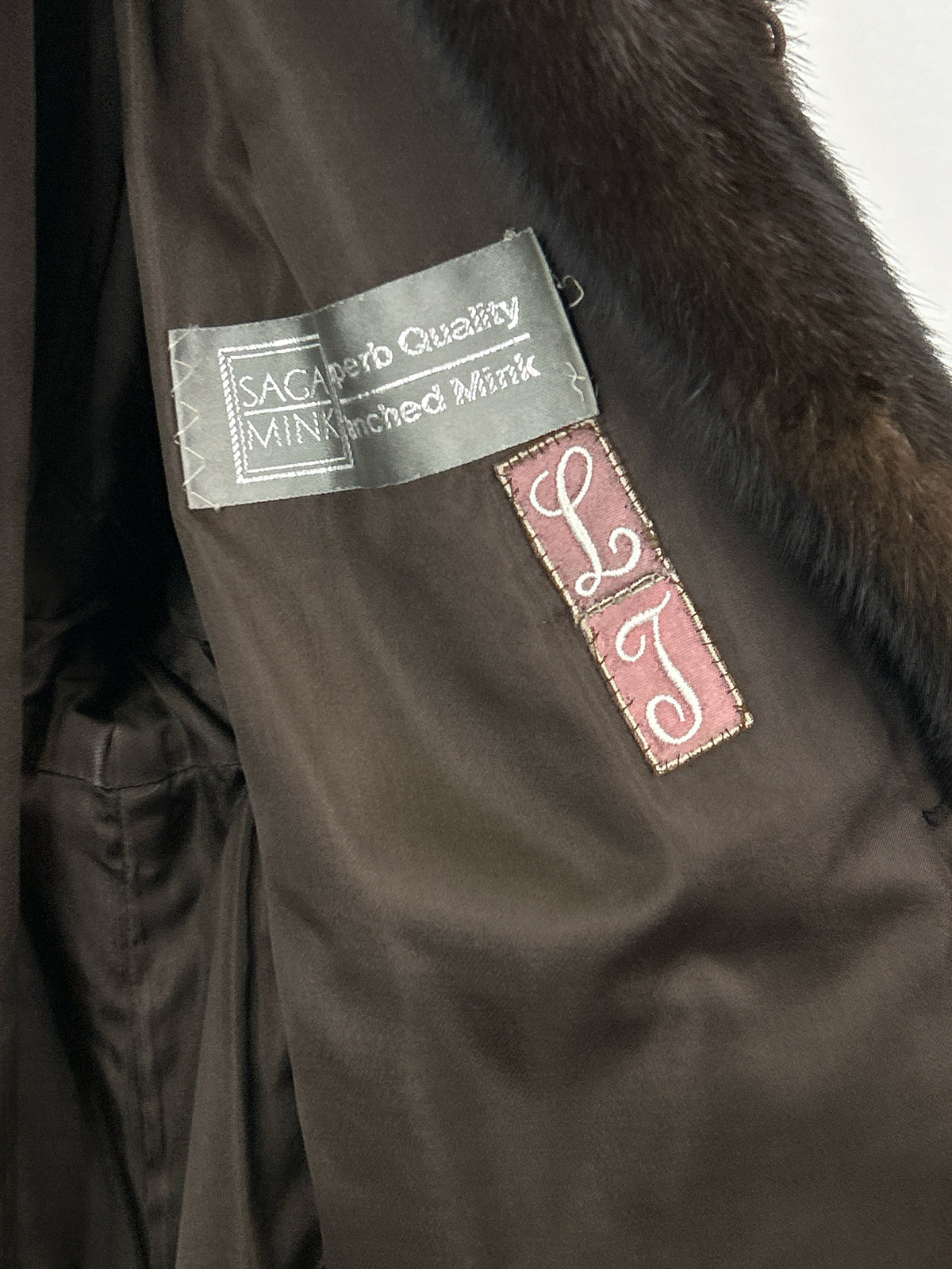 SAGA FURS Size 12 DARK BROWN Women Coat