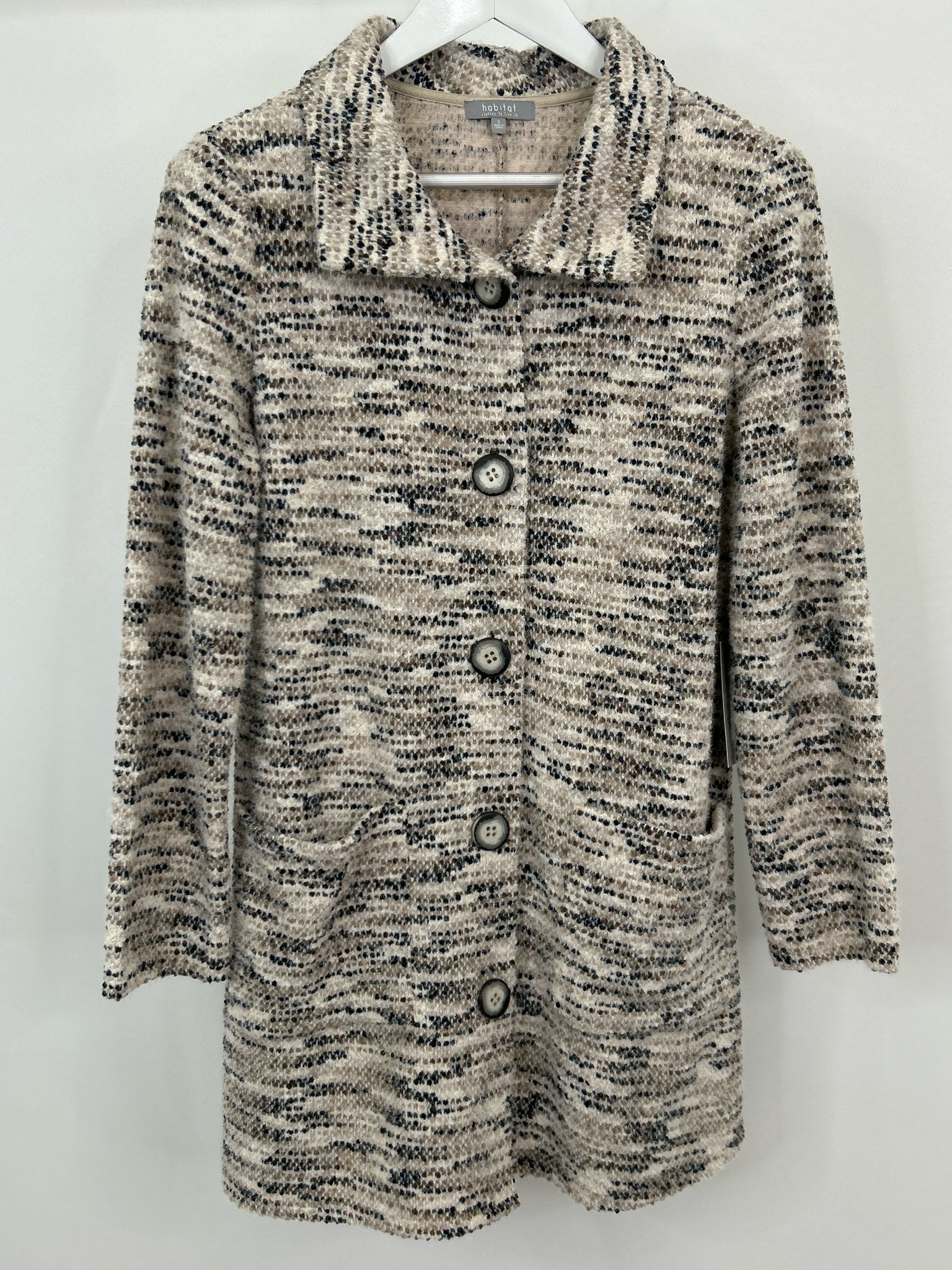 HABITAT Size S Beige and Black Women Jacket NWT