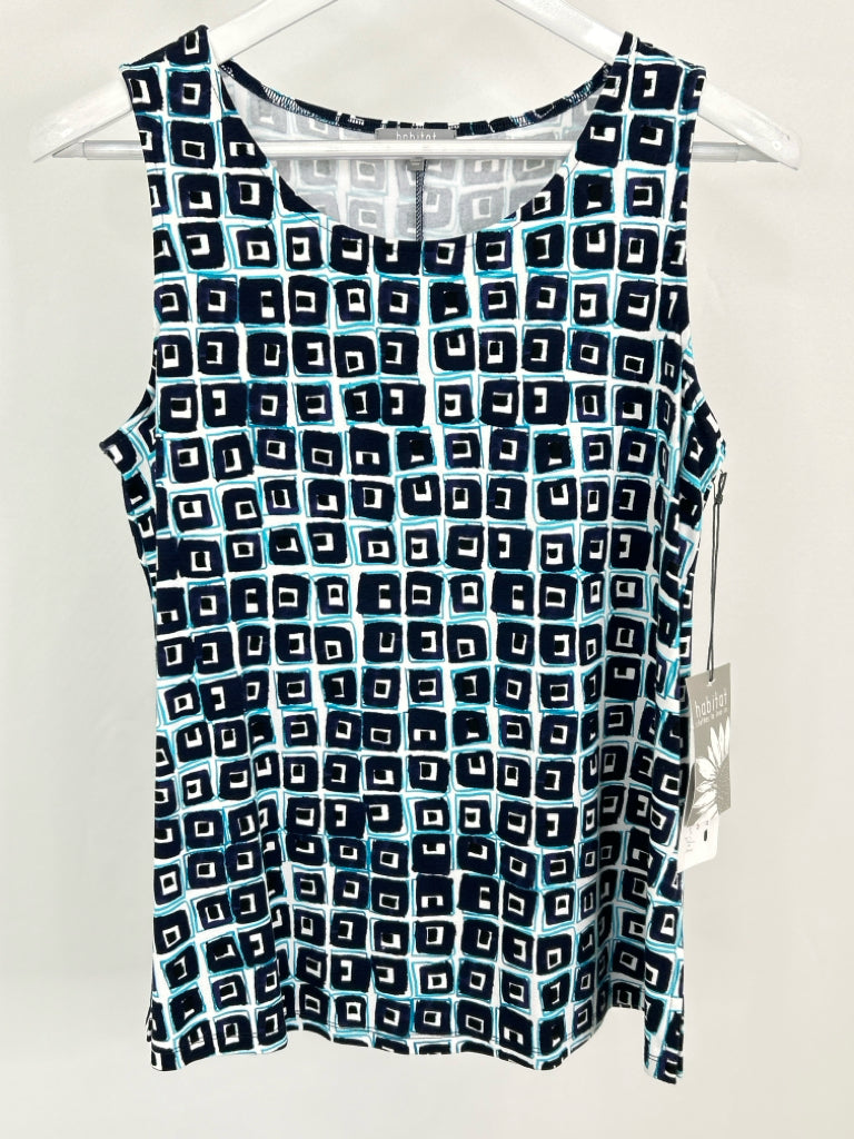 HABITAT Size S Navy Print Women's Tank Top NWT