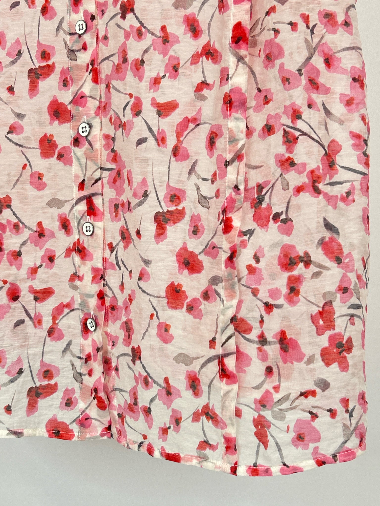 CABI Size L Pink Print Women Blouse