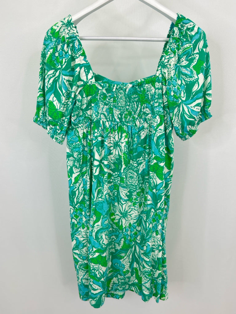 LILLY PULITZER Size 6 Green Print Women's Dress NWT