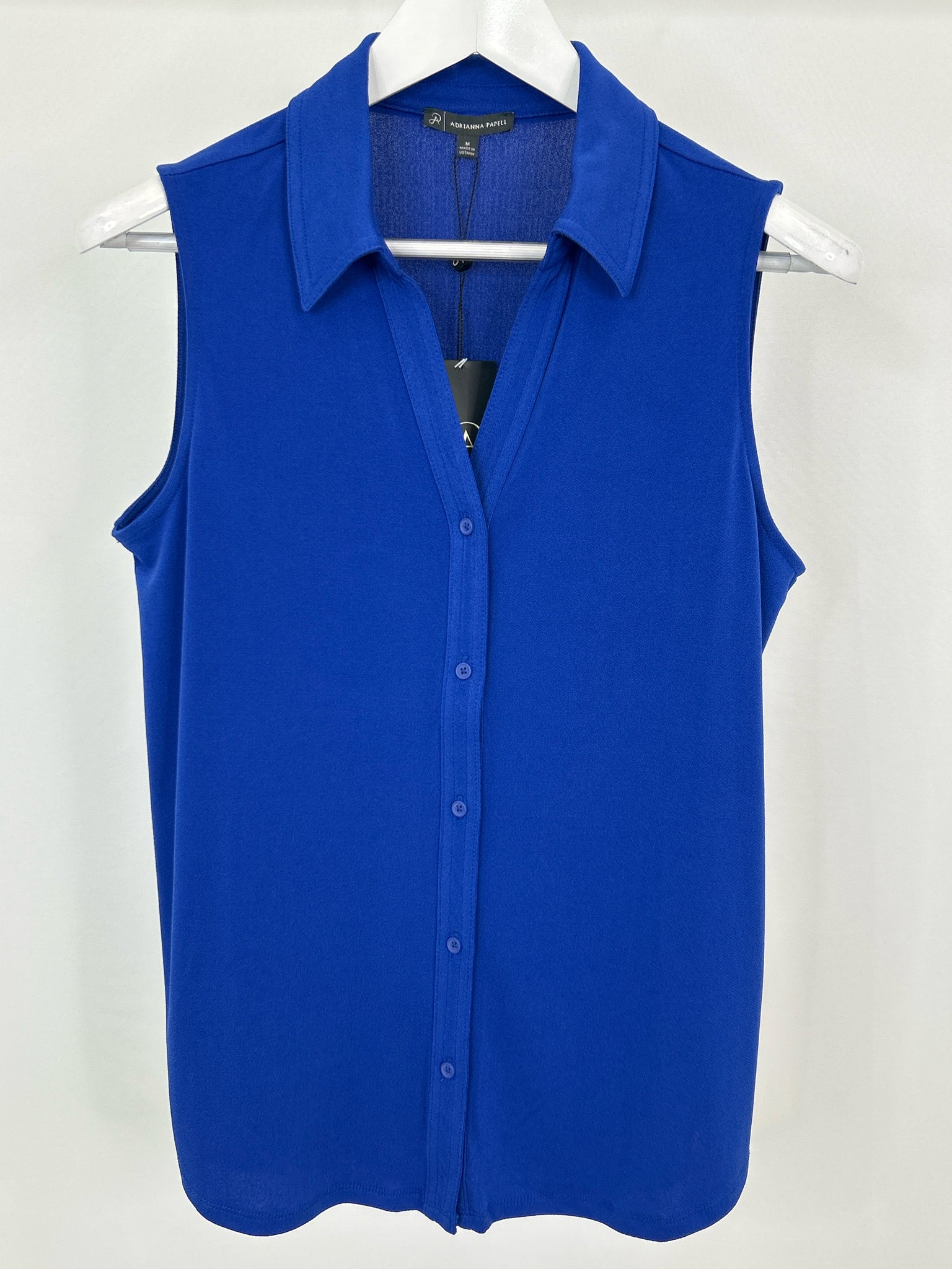 ADRIANNA PAPELL Size M Blue Women Shirt