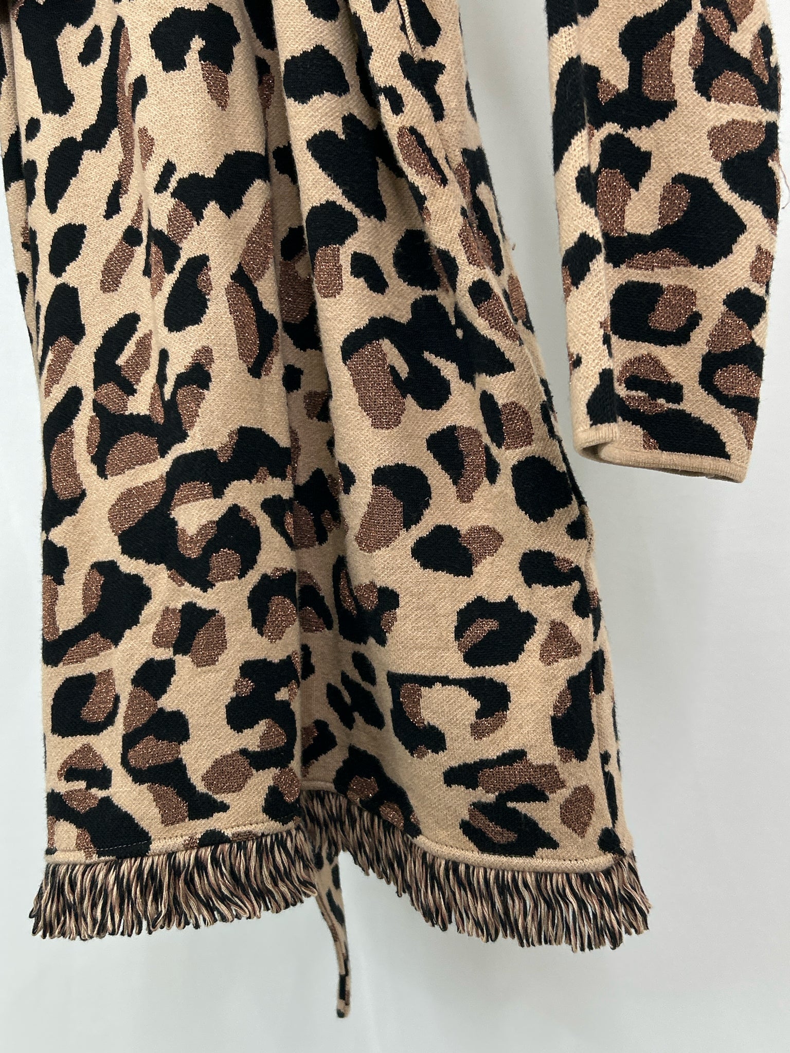 CHICO'S Size L BEIGE AND BLACK Women Cardigan