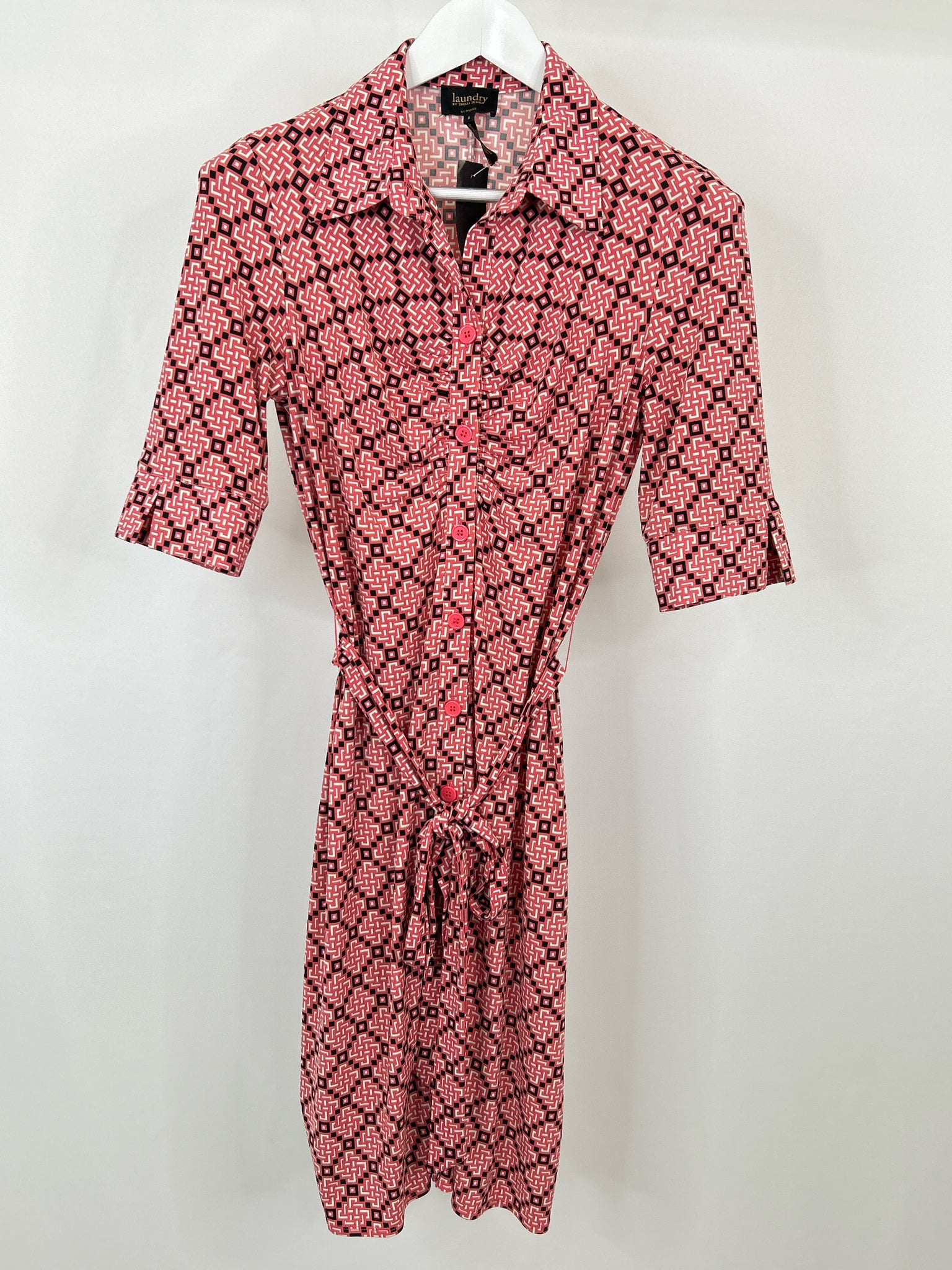 LAUNDRY BY SHELLI SEGAL Size 6 pink & black Women Dress