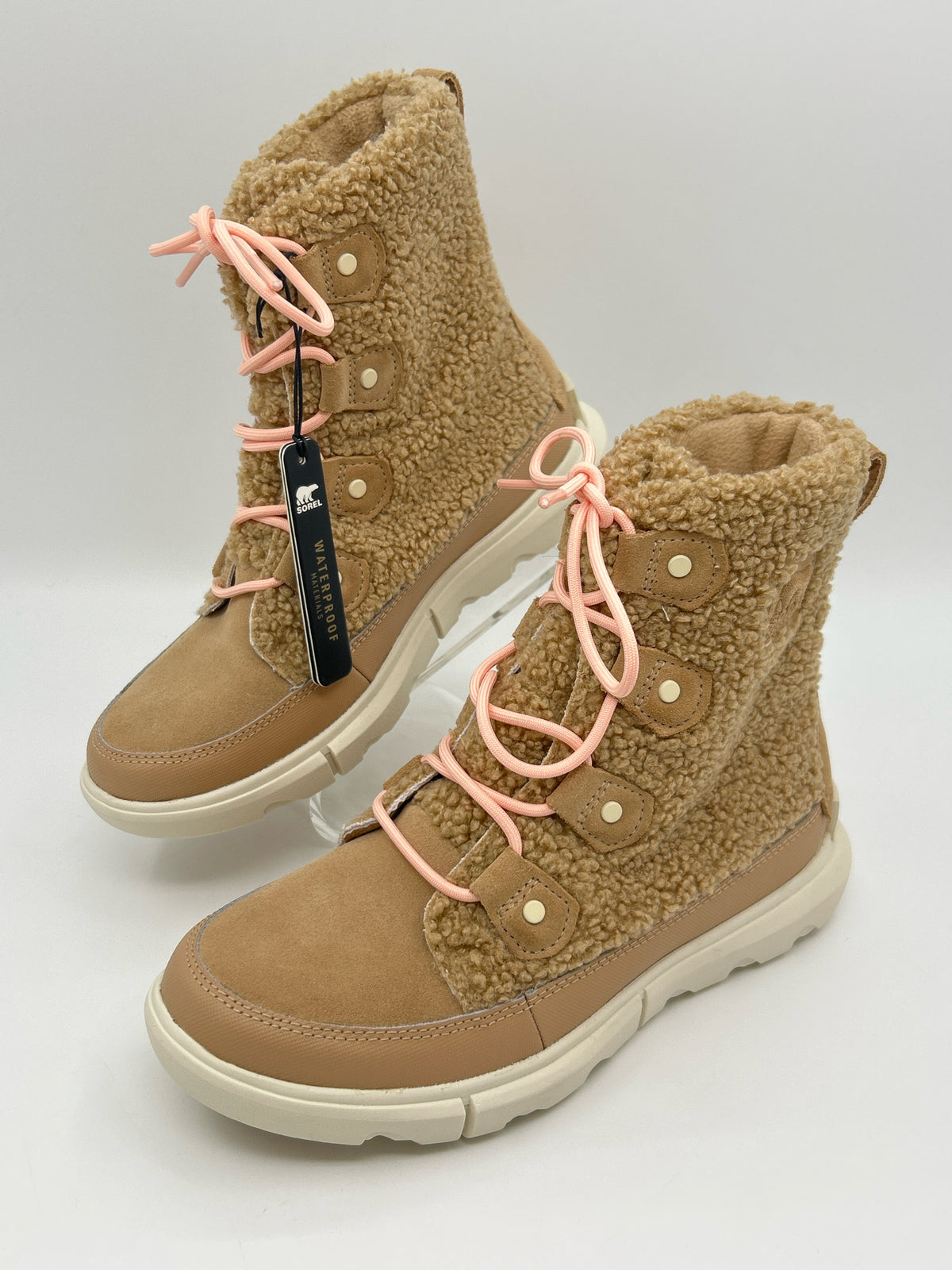 SOREL Size 7.5 BEIGE AND PINK Women Booties