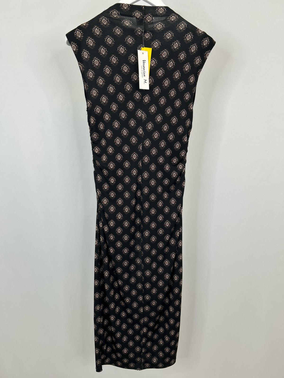VERONICA M NWT Size S Black Print Women Dress