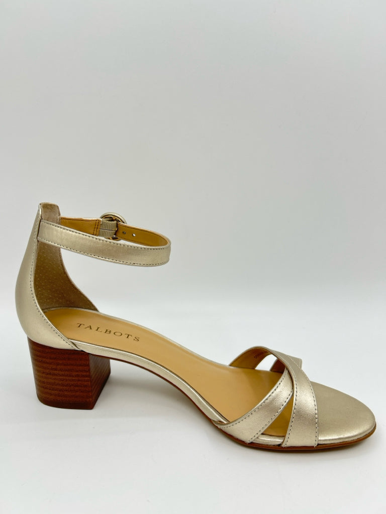TALBOTS Size 9M gold metallic Women's Sandal