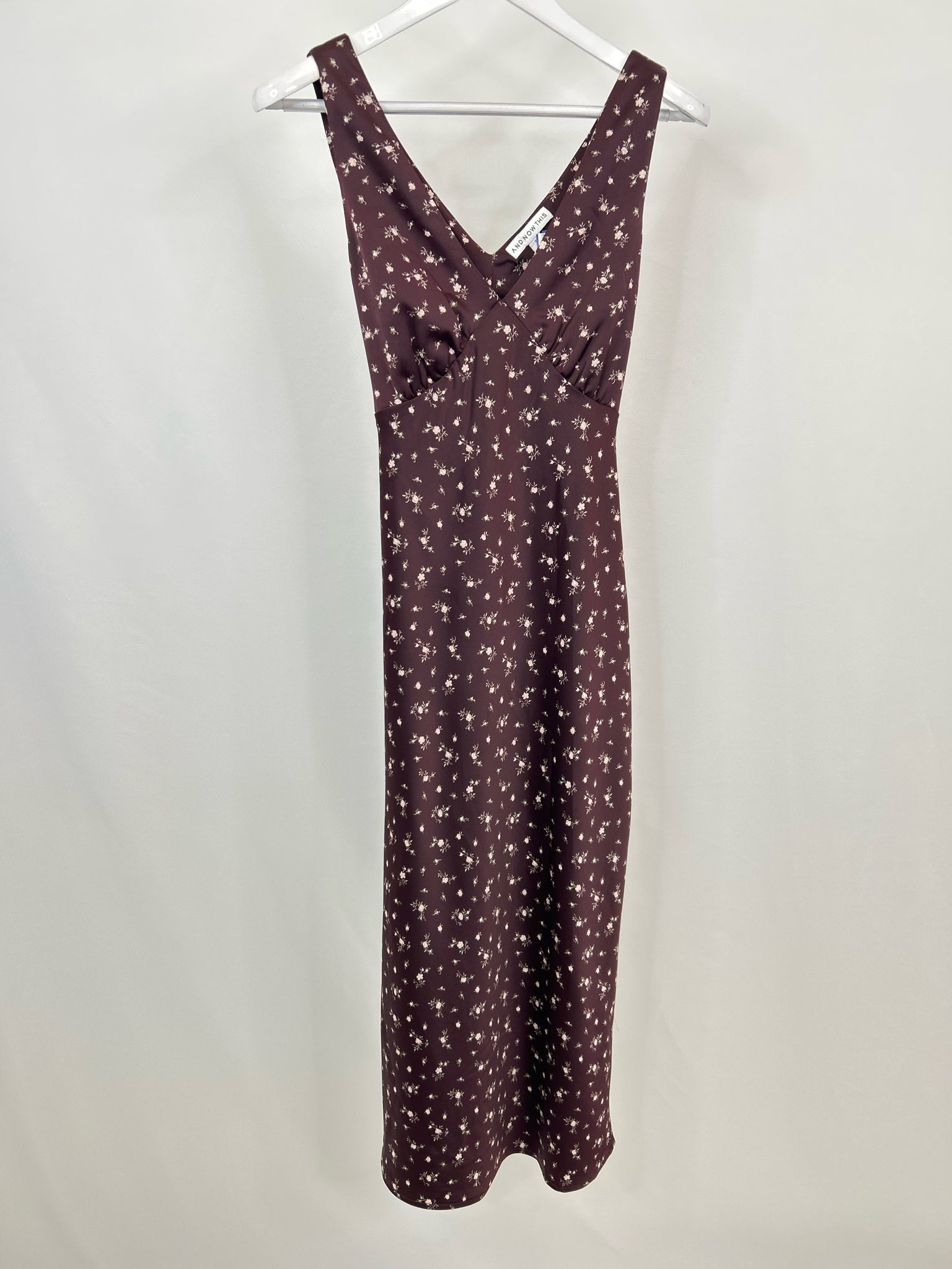 AND NOW THIS Size S Plum Print Women Dress