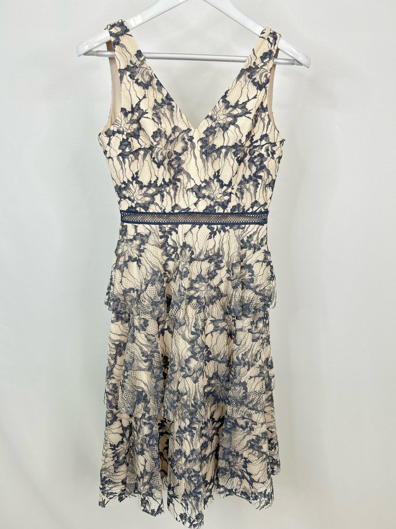 FAB'RIK Size S BLUE & CREAM Women Dress