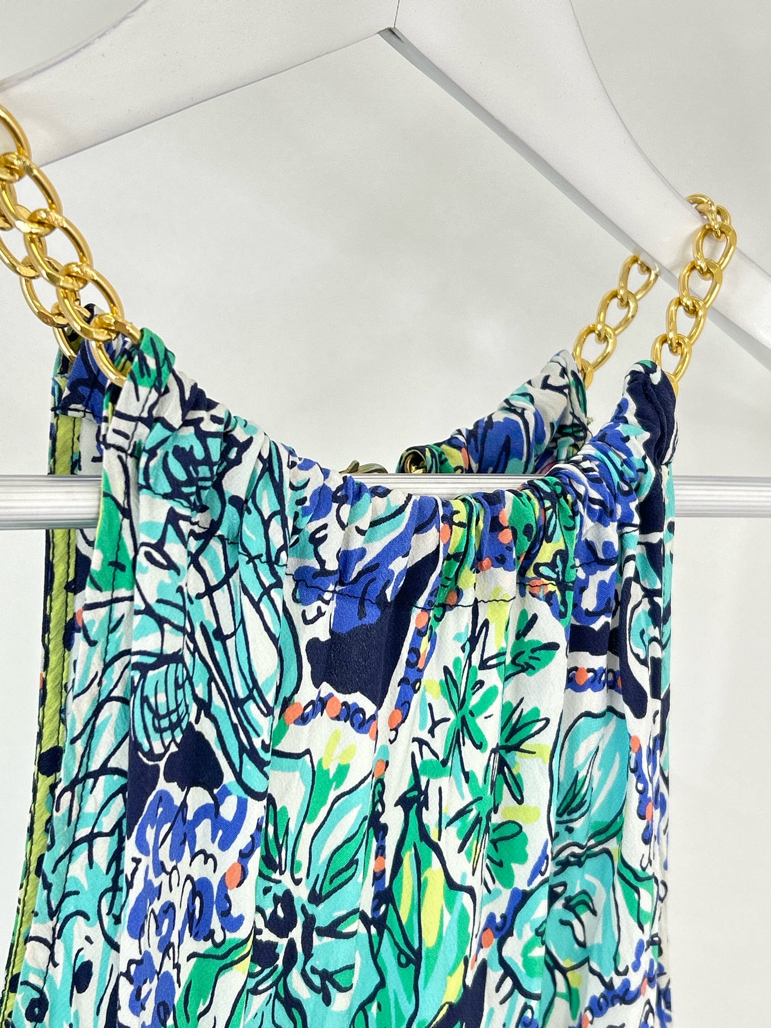 LILLY PULITZER Size XS Blue & Green Women Top