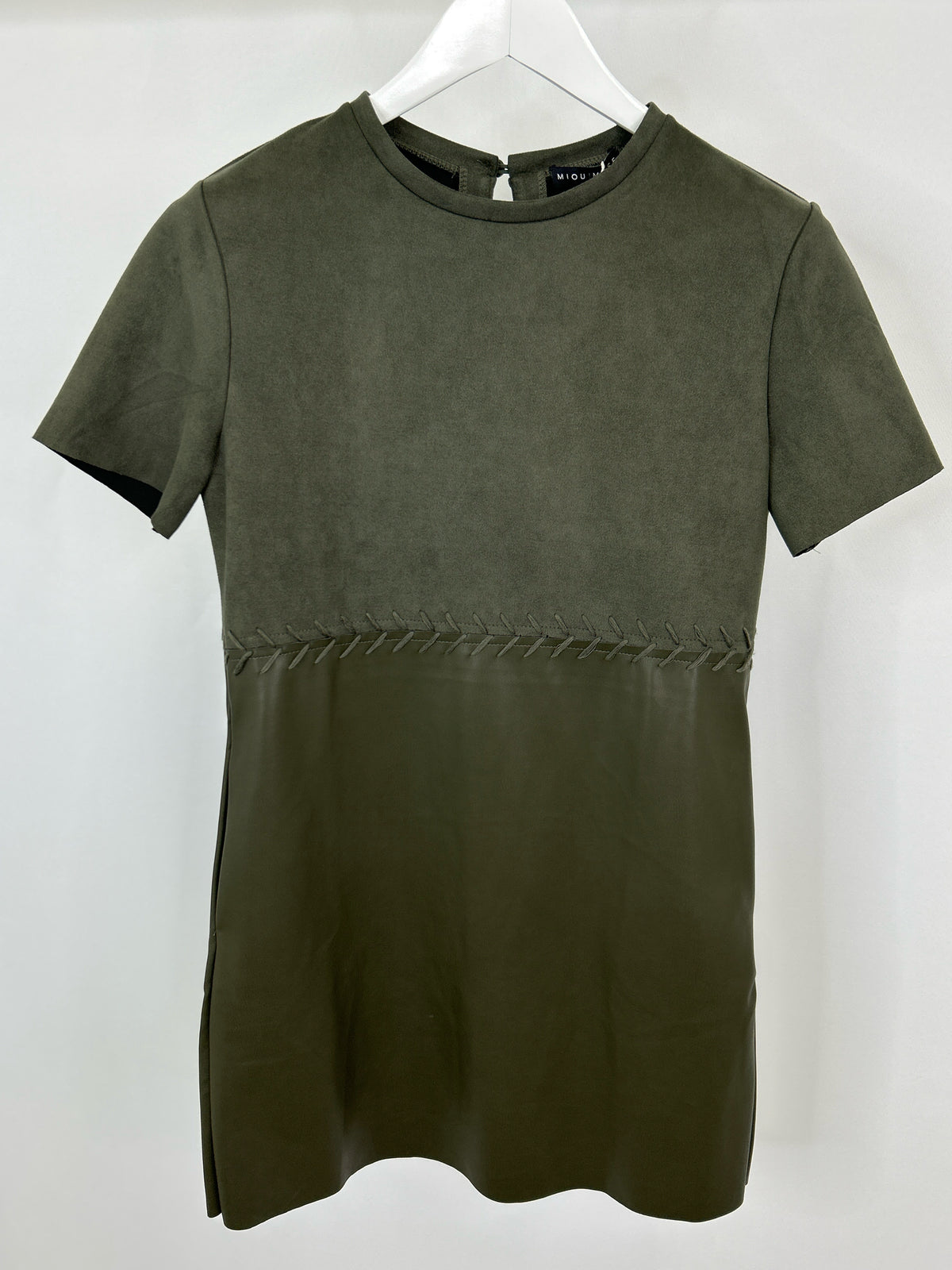 Miou Muse Size S Olive Green Women Dress NWT
