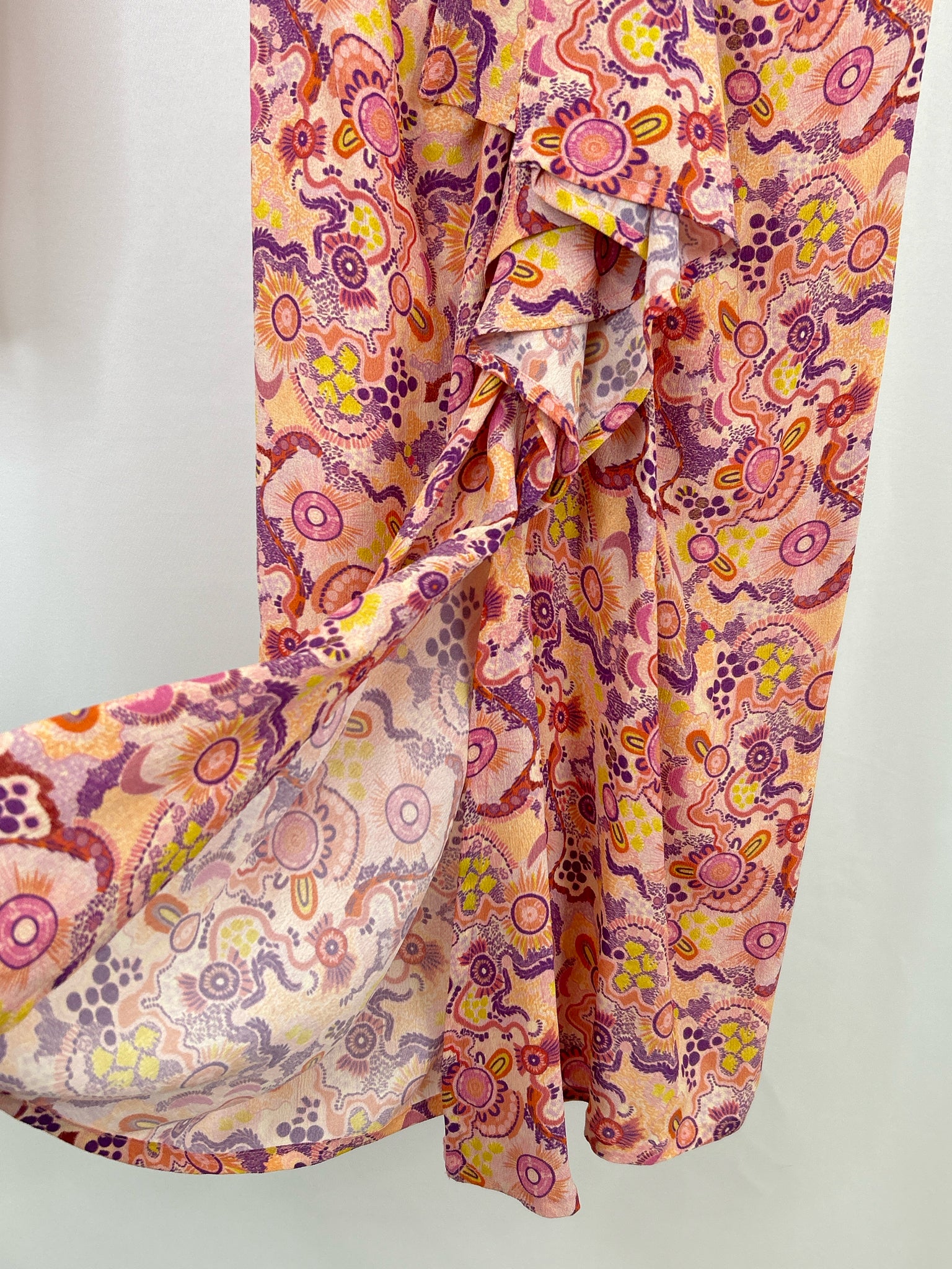 NEKANE NKN NWT Size M Peach Print Women 2-Piece w/skirt