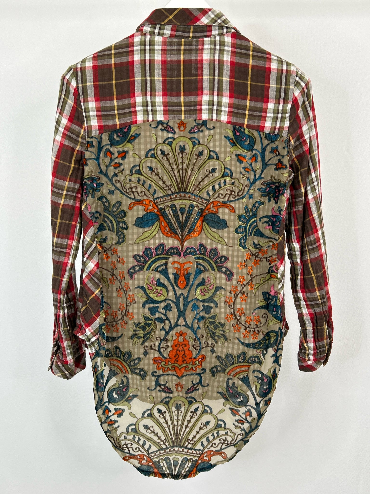 ARATTA SILENT JOURNEY Size S Red and Brown Women Shirt