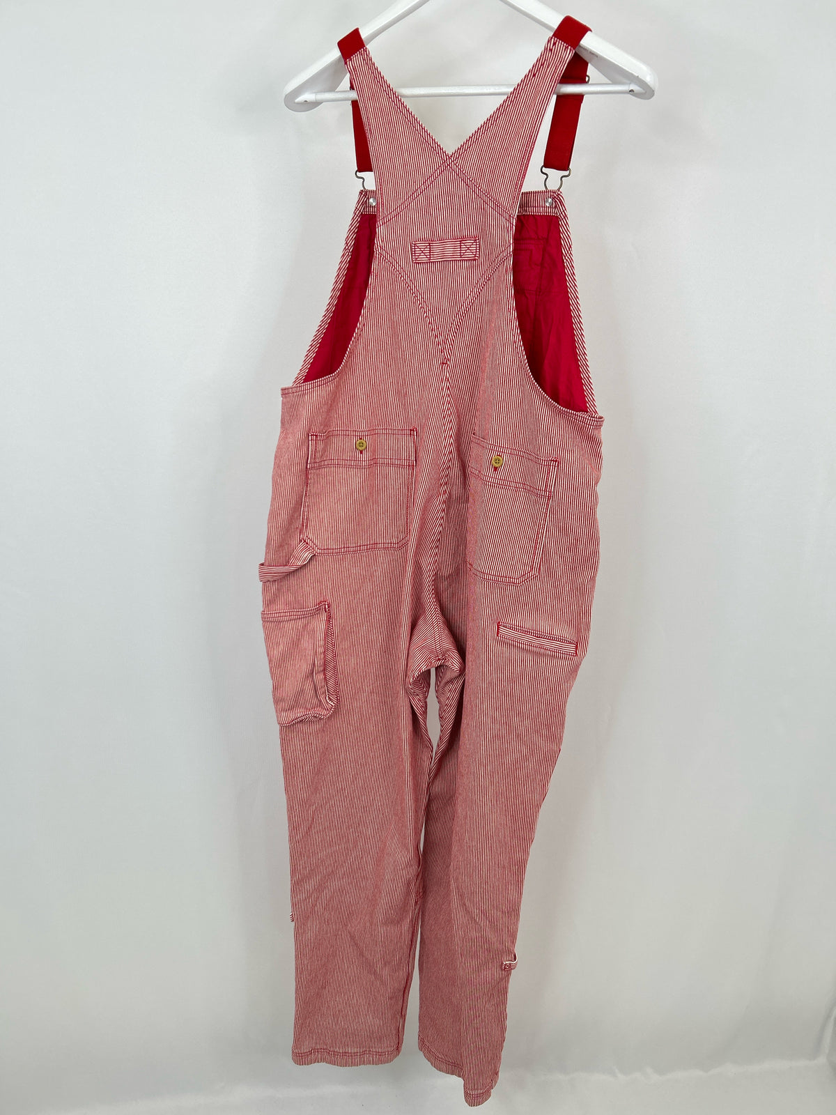 DULUTH TRADING COMPANY Size L red and white Women Overall