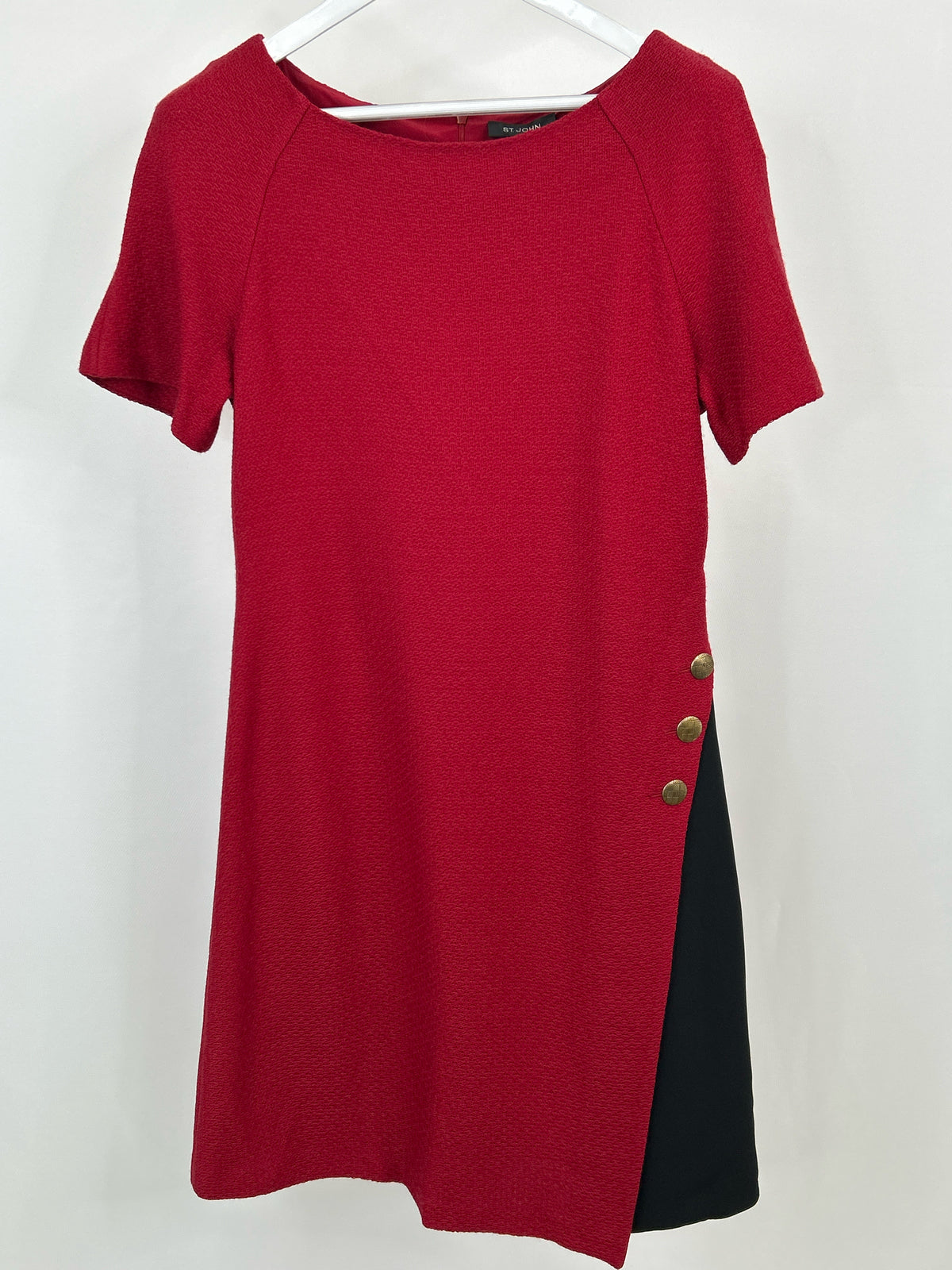 ST JOHN Size 10 Red Women Dress