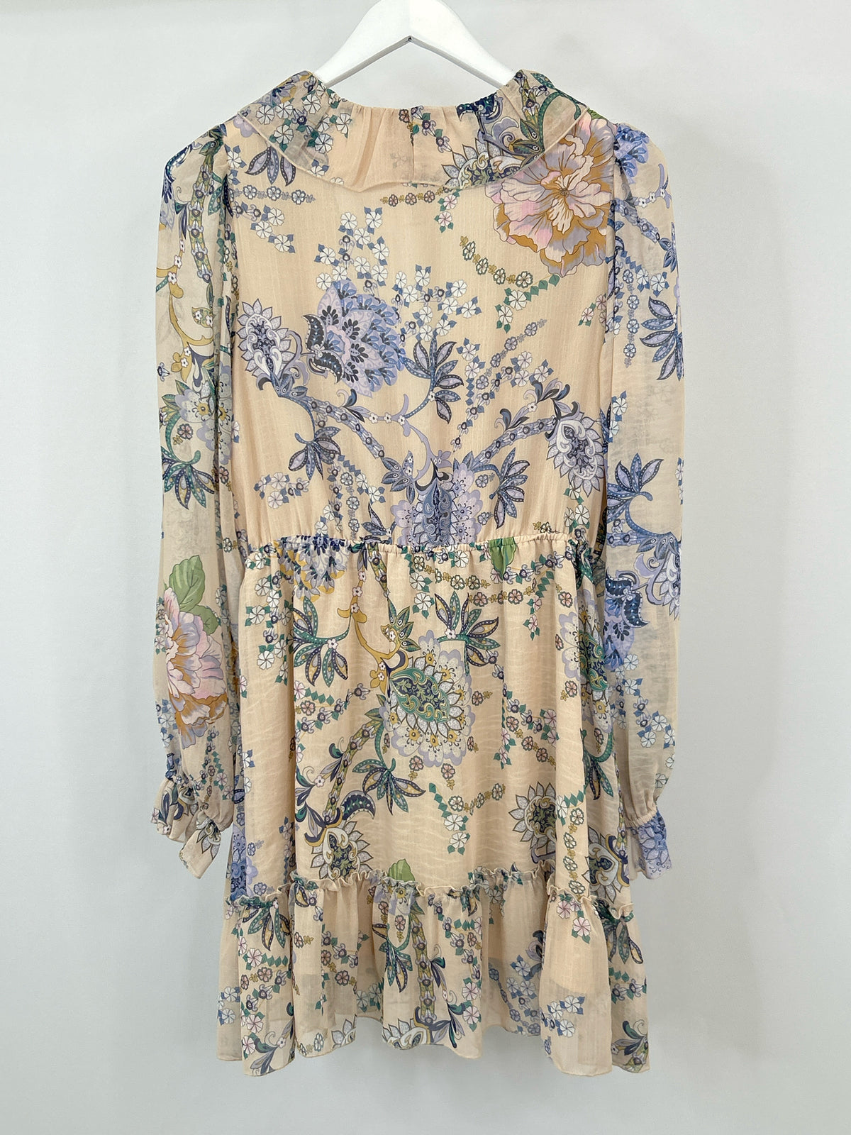 Super Natural by Secret Mission Size L BEIGE FLORAL Women Dress