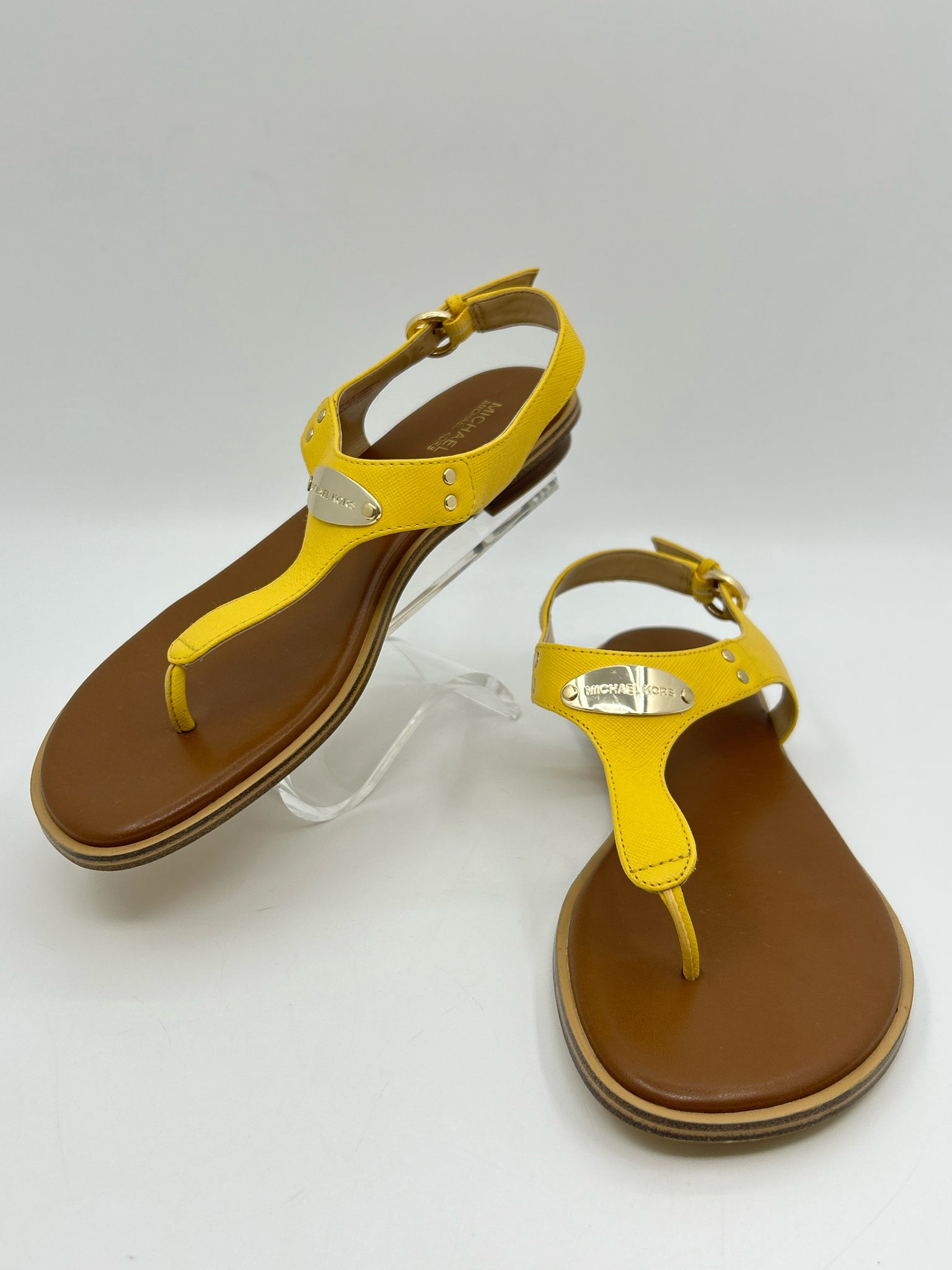 MICHAEL MICHAEL KORS Size 8M Yellow & Brown Women Sandal